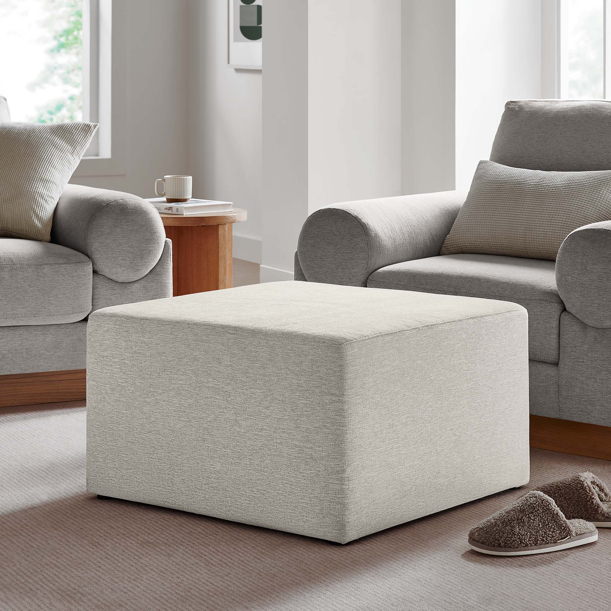 Chaise sans accoudoirs rembourrée en duvet Commix