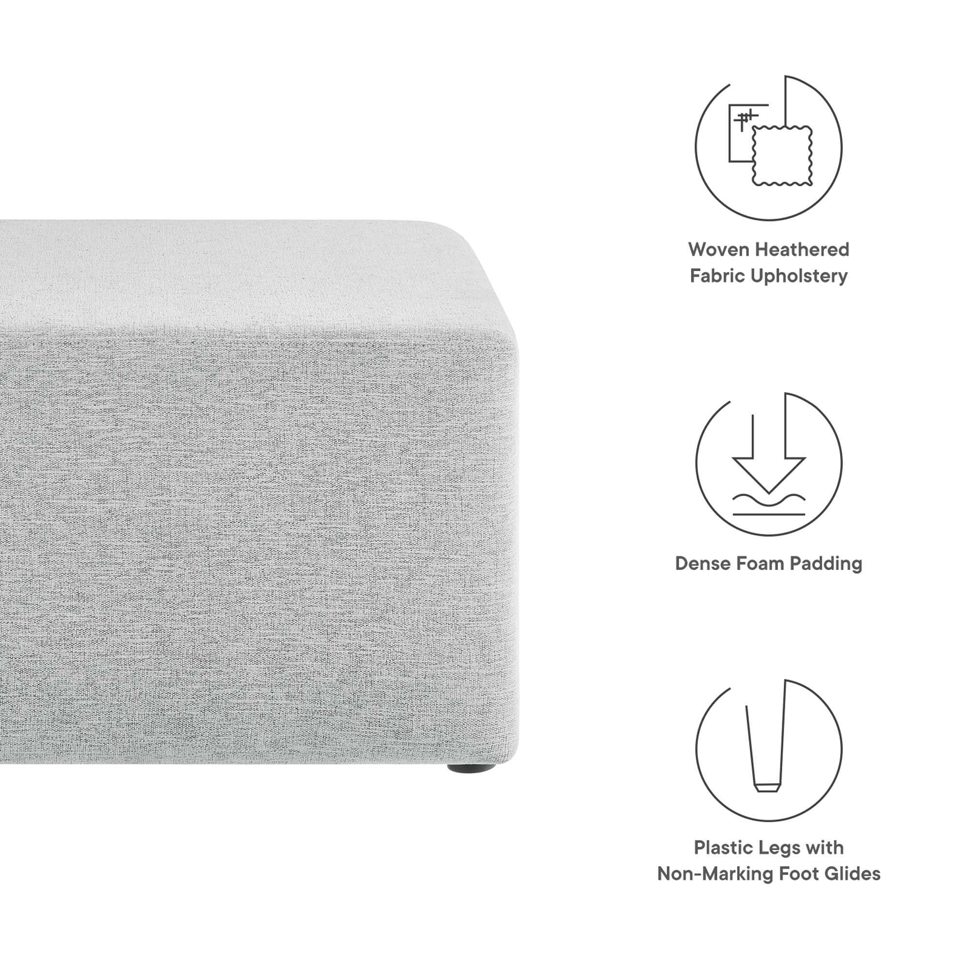 Chaise sans accoudoirs rembourrée en duvet Commix
