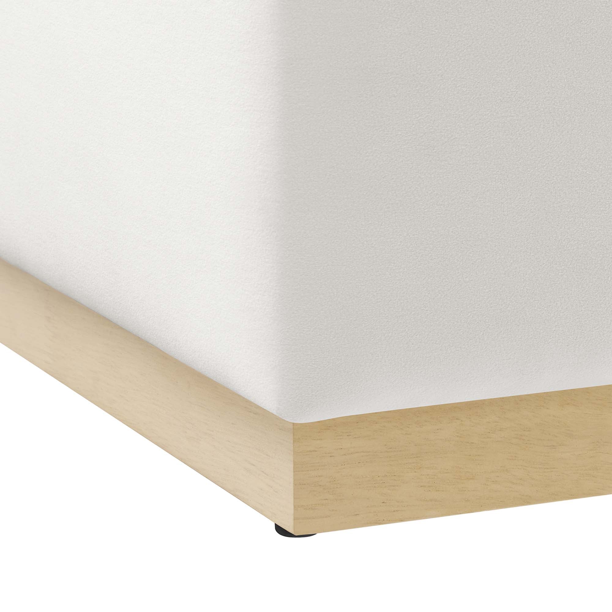 Tilden Large Square Performance Velvet Upholstered Ottoman