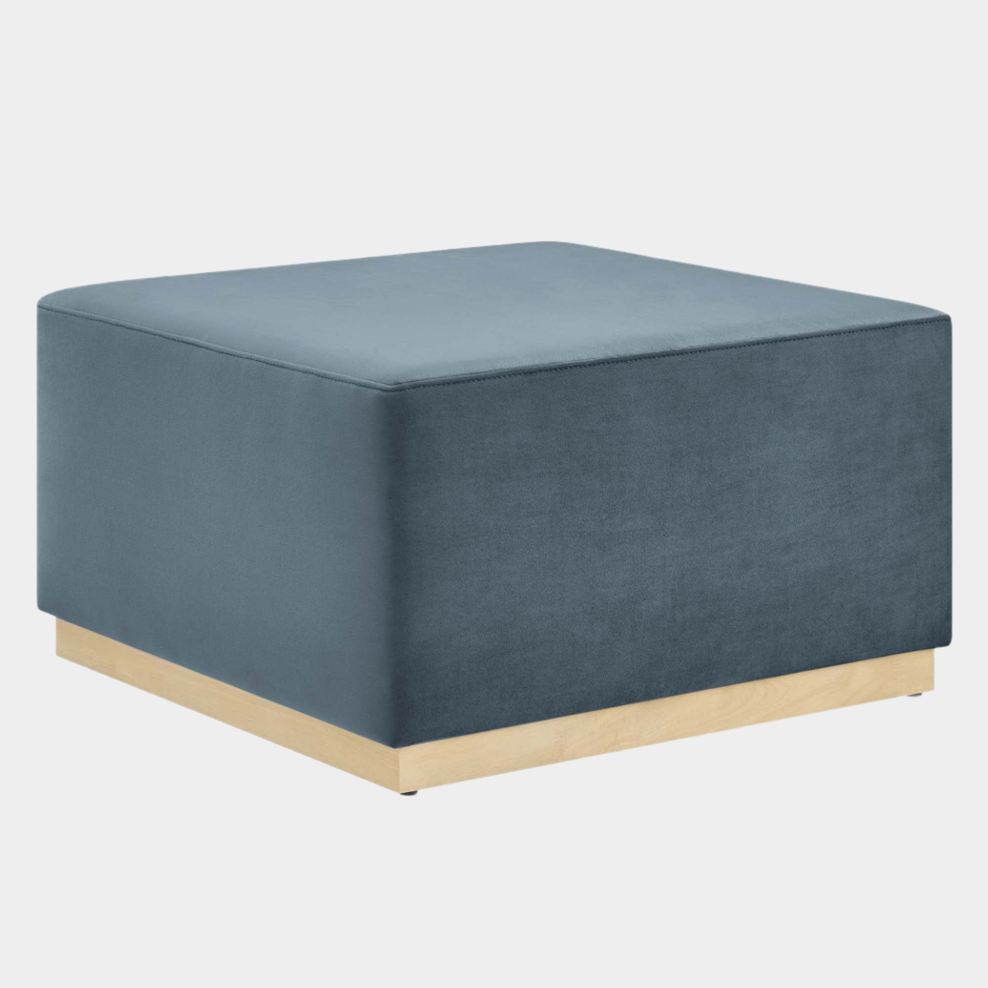 Tilden Large Square Performance Velvet Upholstered Ottoman