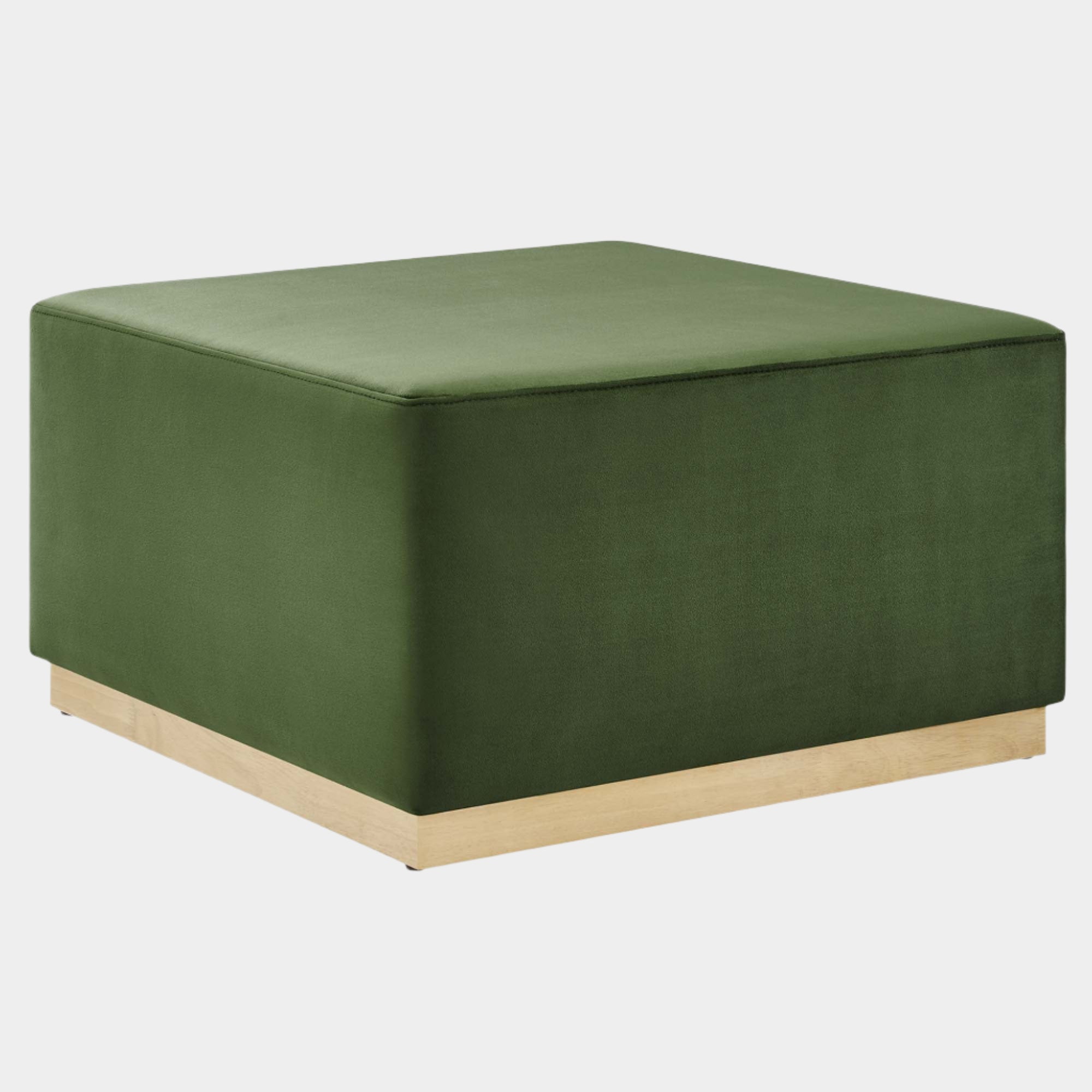 Tilden Large Square Performance Velvet Upholstered Ottoman