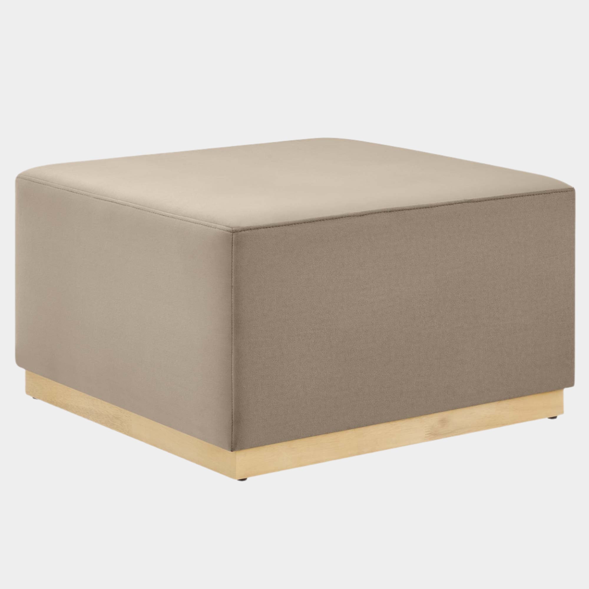 Tilden Large Square Performance Velvet Upholstered Ottoman