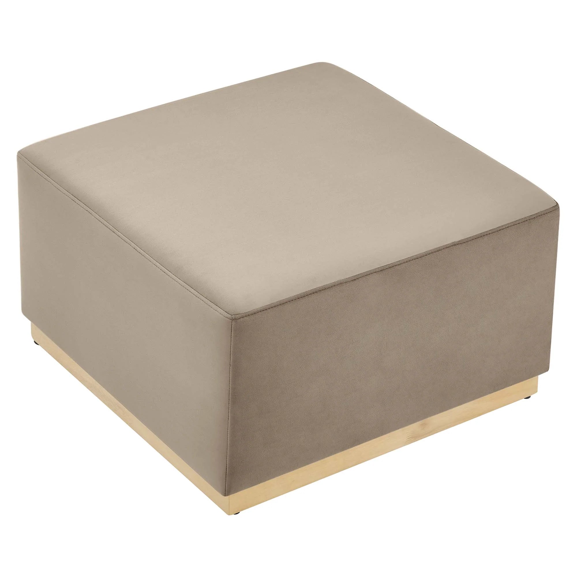 Tilden Large Square Performance Velvet Upholstered Ottoman