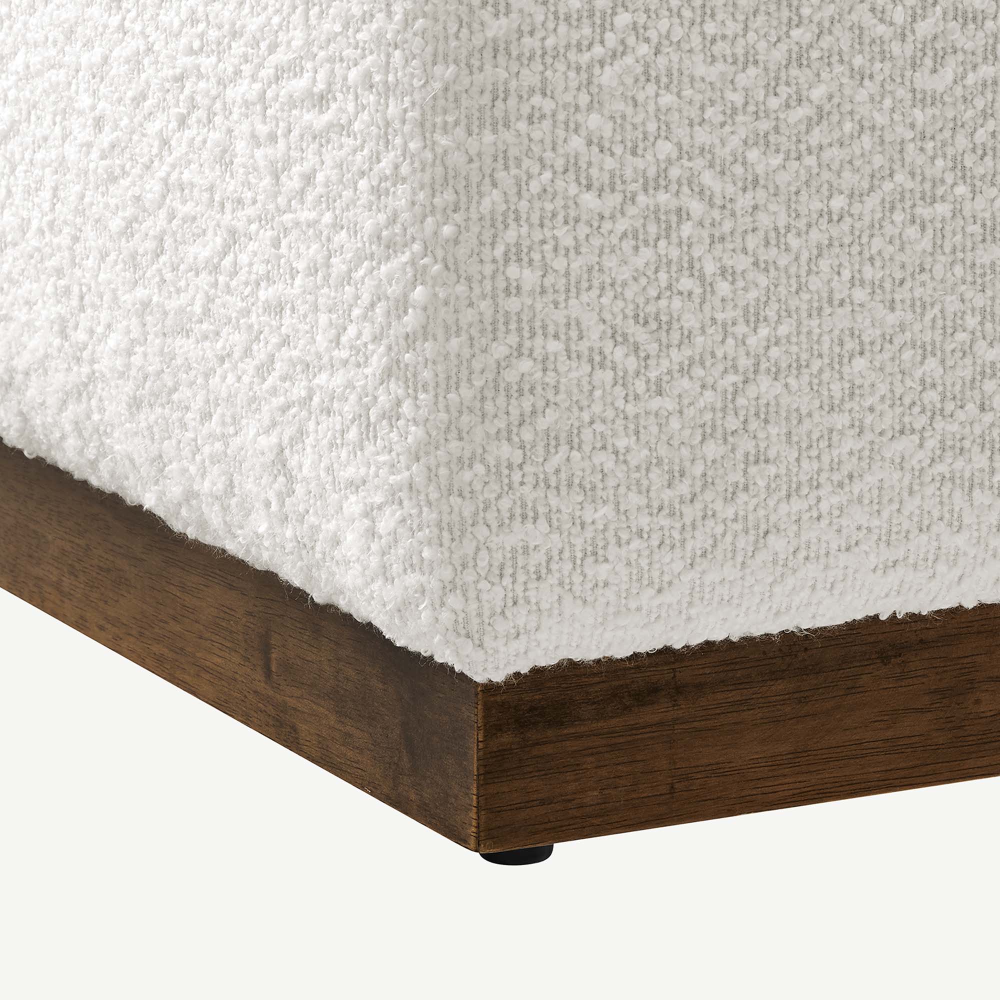 Tilden Large Square Boucle Upholstered Ottoman