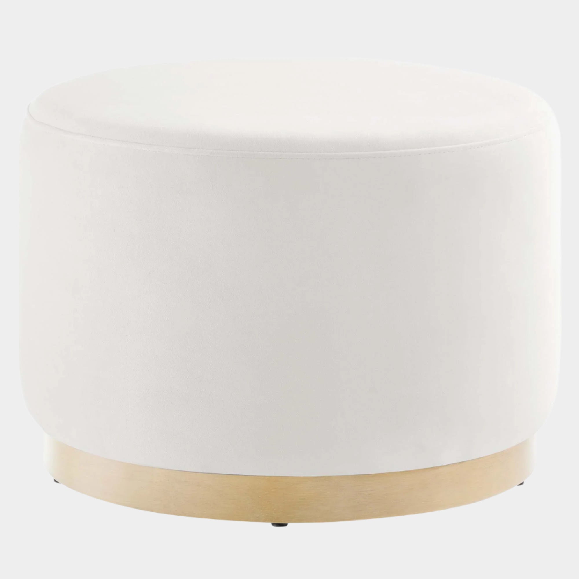 Tilden Large Round Performance Velvet Upholstered Ottoman