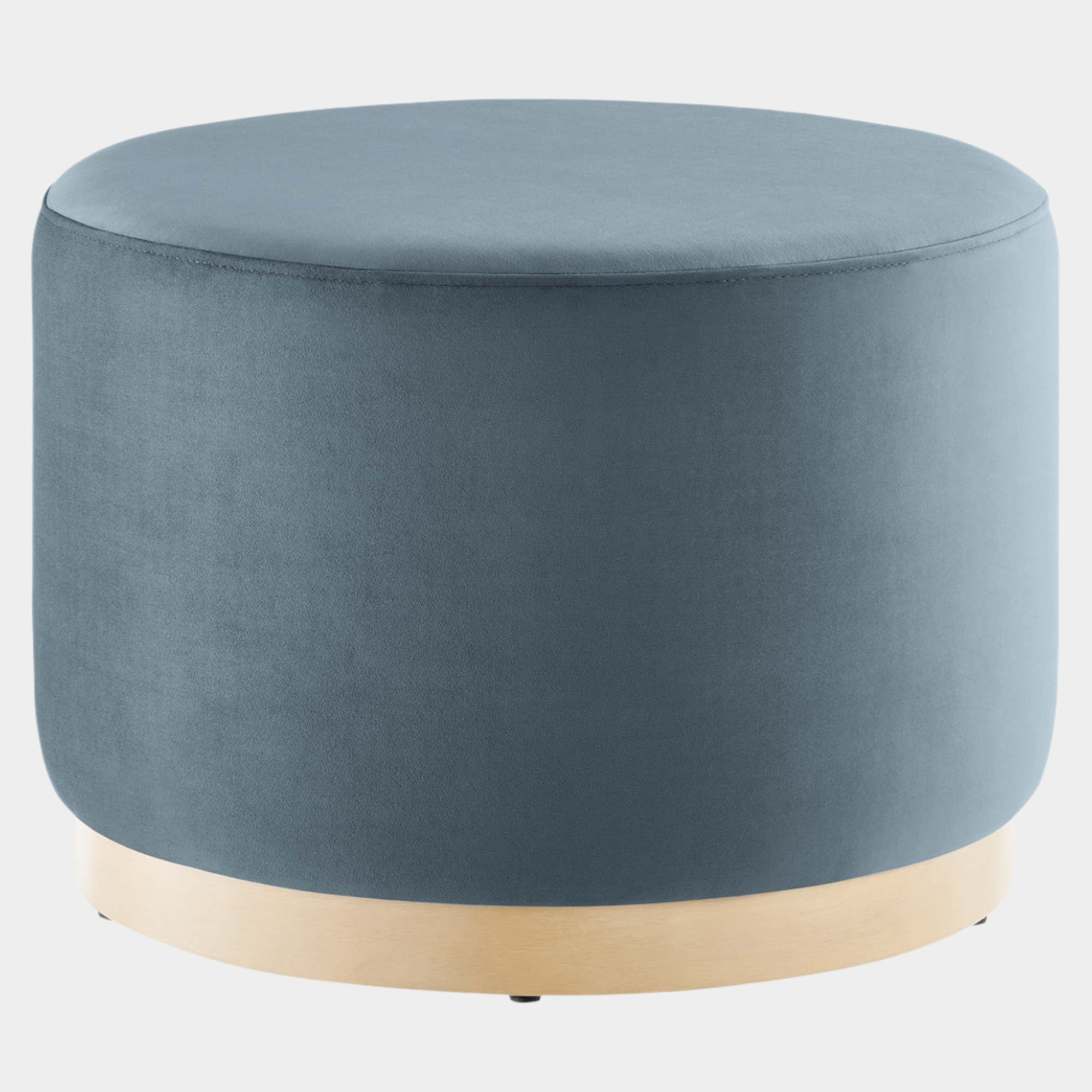 Tilden Large Round Performance Velvet Upholstered Ottoman