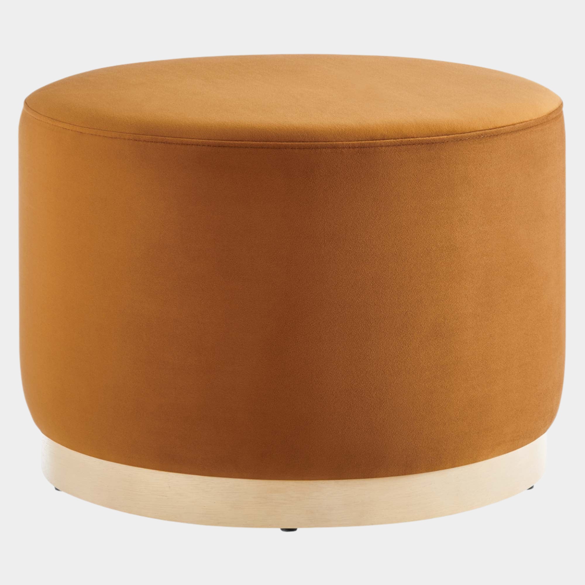 Tilden Large Round Performance Velvet Upholstered Ottoman