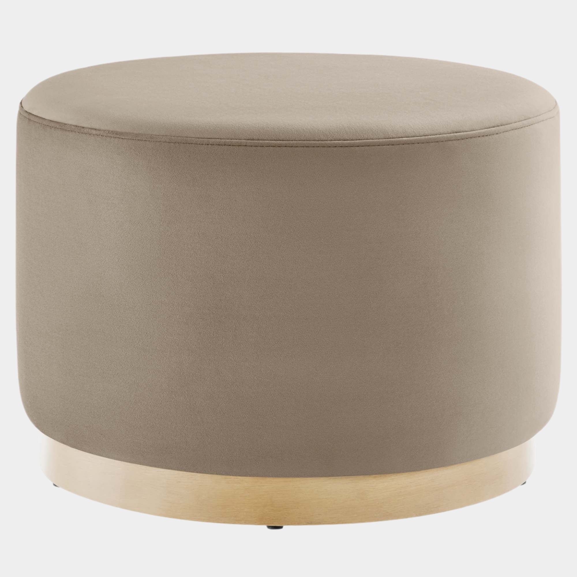 Tilden Large Round Performance Velvet Upholstered Ottoman