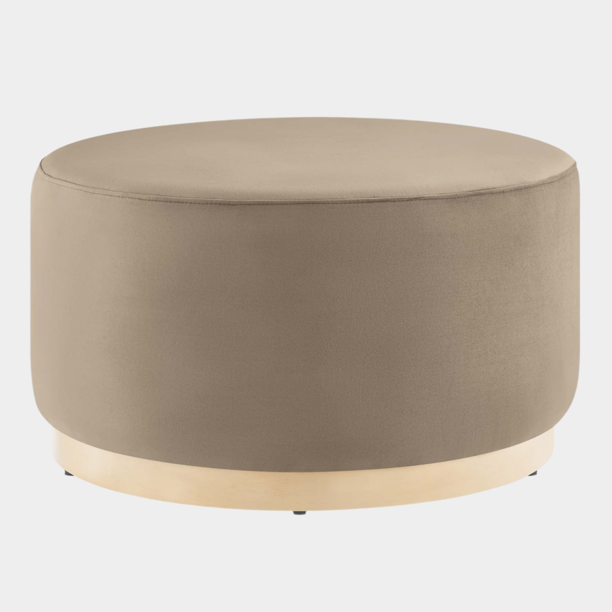 Tilden Large Round Performance Velvet Upholstered Ottoman