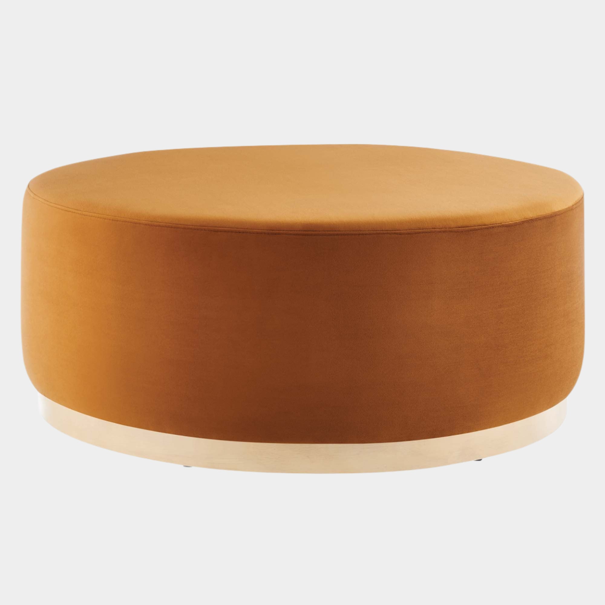 Tilden Large Round Performance Velvet Upholstered Ottoman