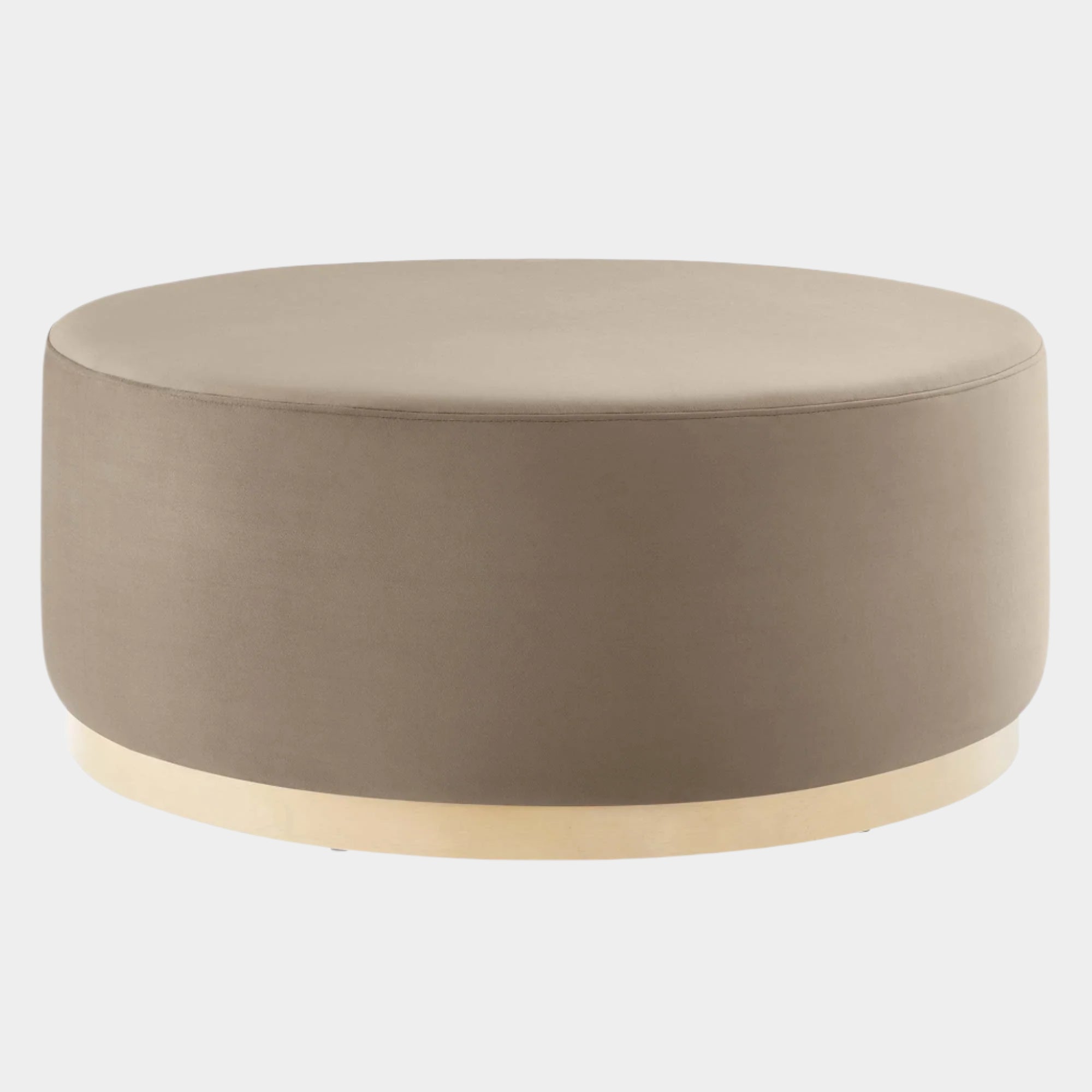 Tilden Large Round Performance Velvet Upholstered Ottoman