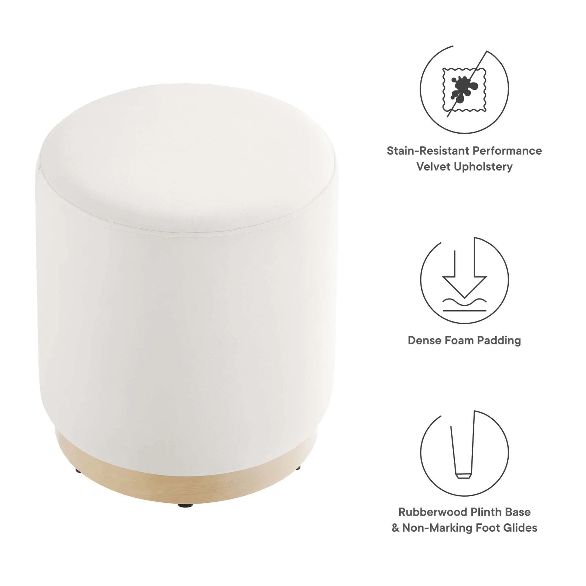 Chaise sans accoudoirs rembourrée en duvet Commix