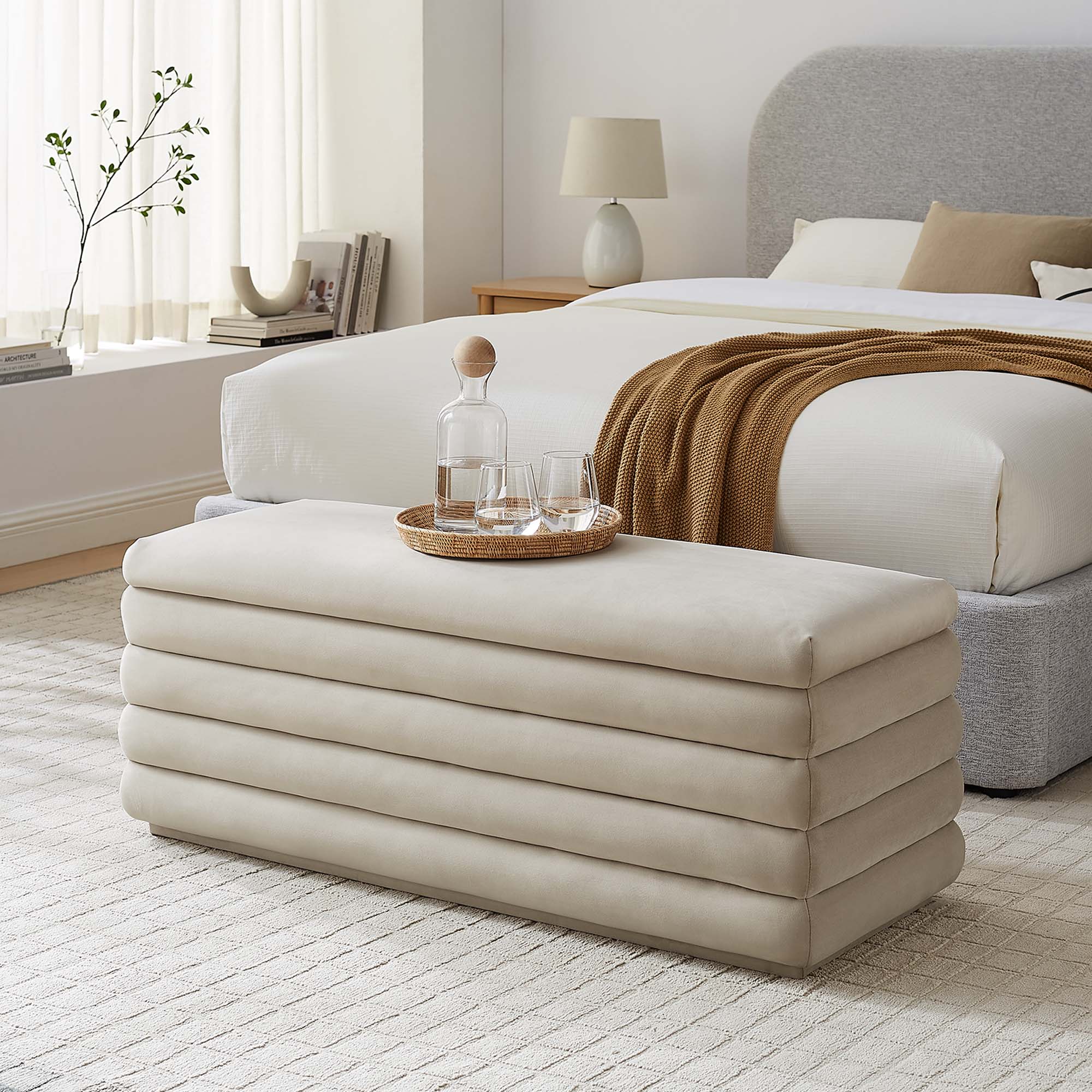 Chaise sans accoudoirs rembourrée en duvet Commix