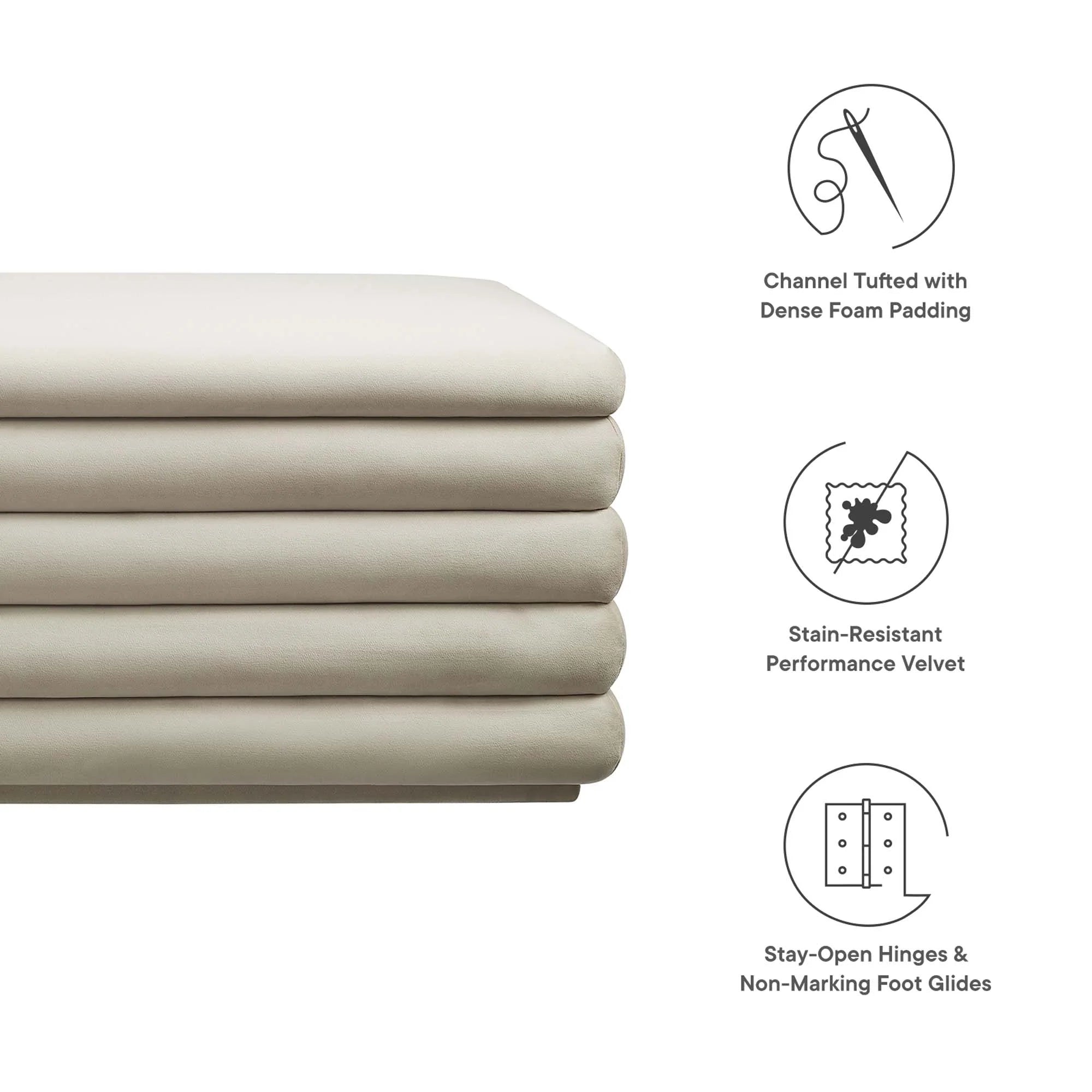 Chaise sans accoudoirs rembourrée en duvet Commix