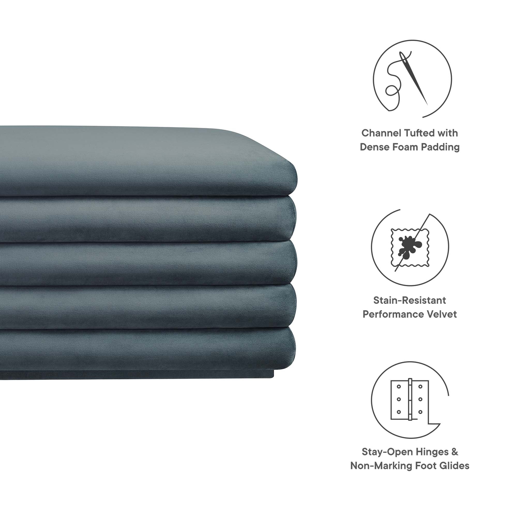 Chaise sans accoudoirs rembourrée en duvet Commix