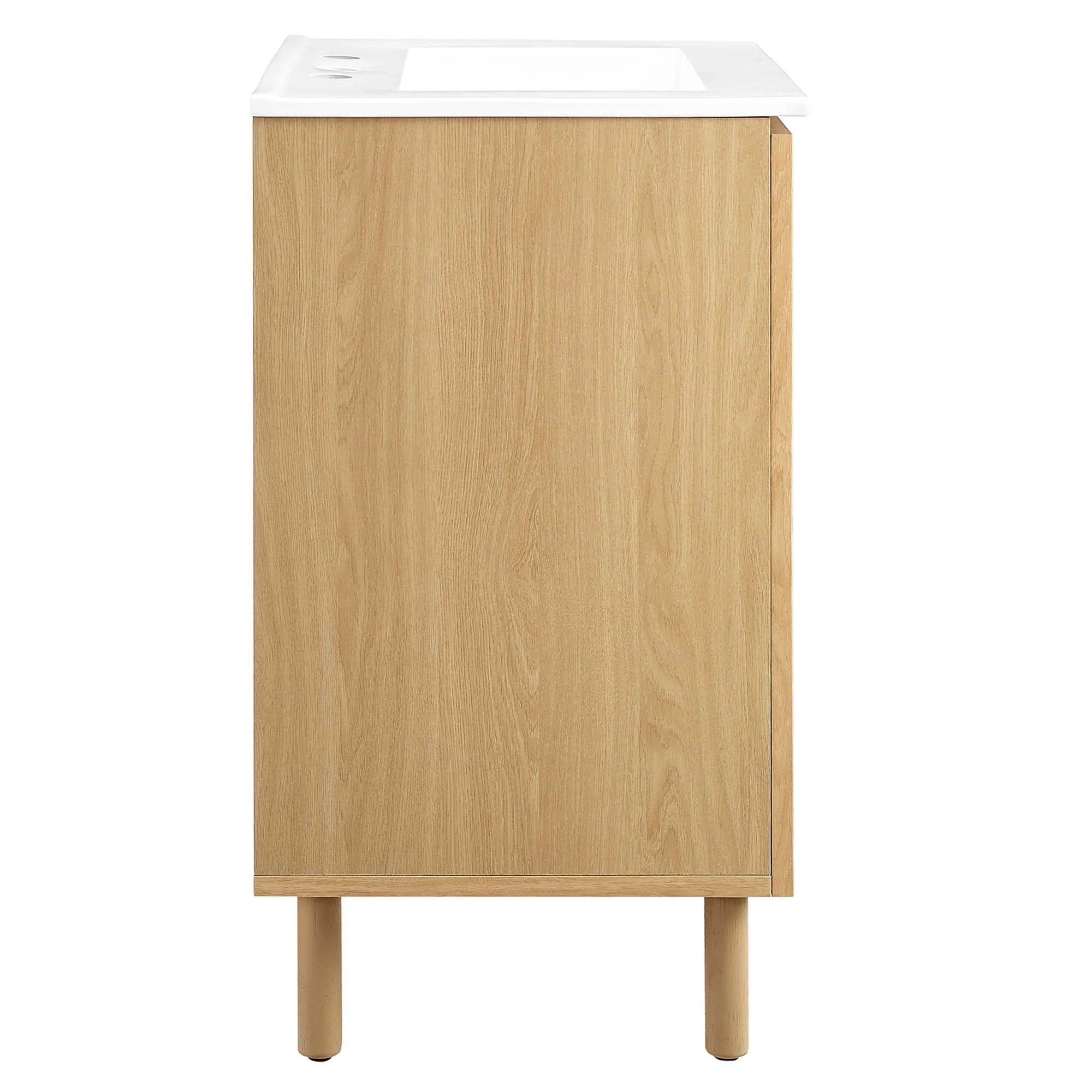 Meuble-lavabo de salle de bain en métal perforé Calla inclus