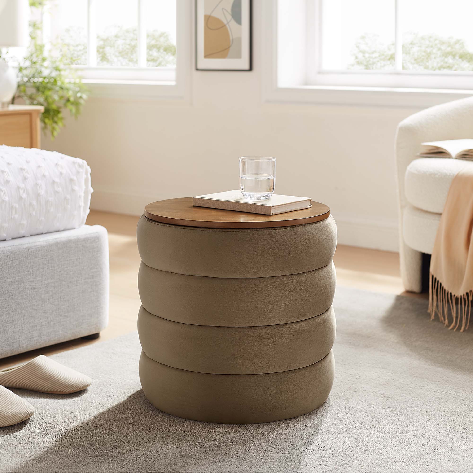 Chaise sans accoudoirs rembourrée en duvet Commix