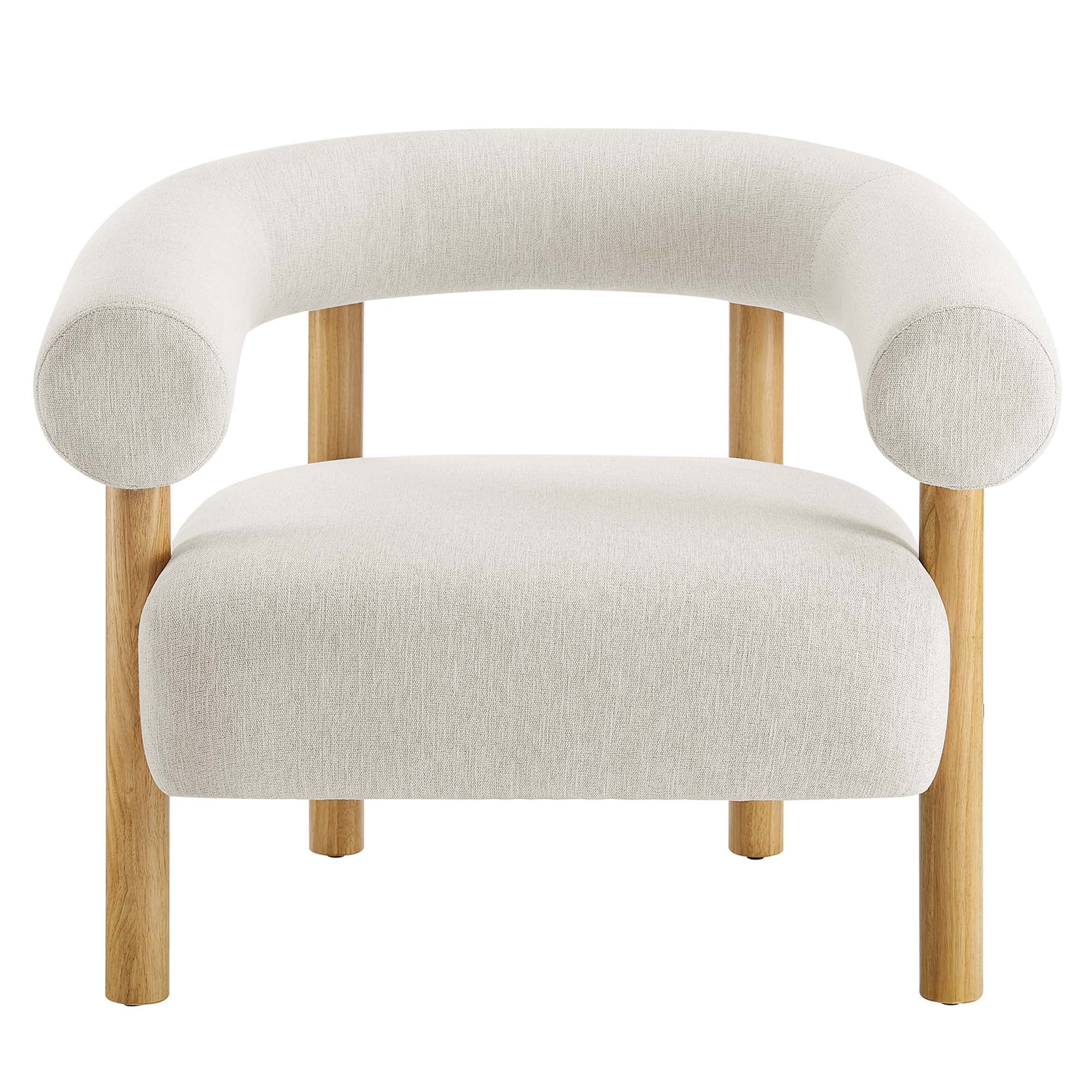 Fauteuil en tissu rembourré Sable