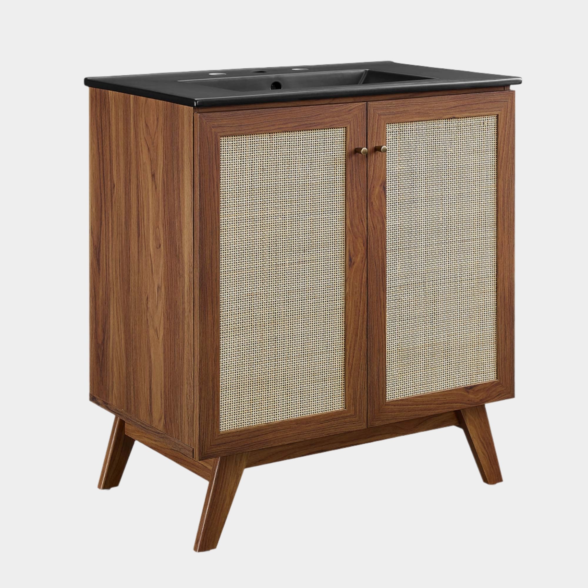 Meuble-lavabo de salle de bain Soma avec lavabo noir inclus