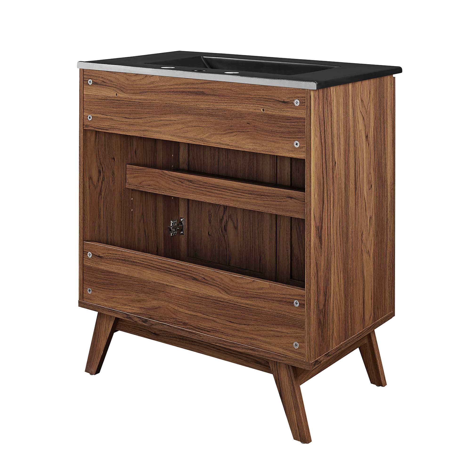 Meuble-lavabo de salle de bain Soma avec lavabo noir inclus