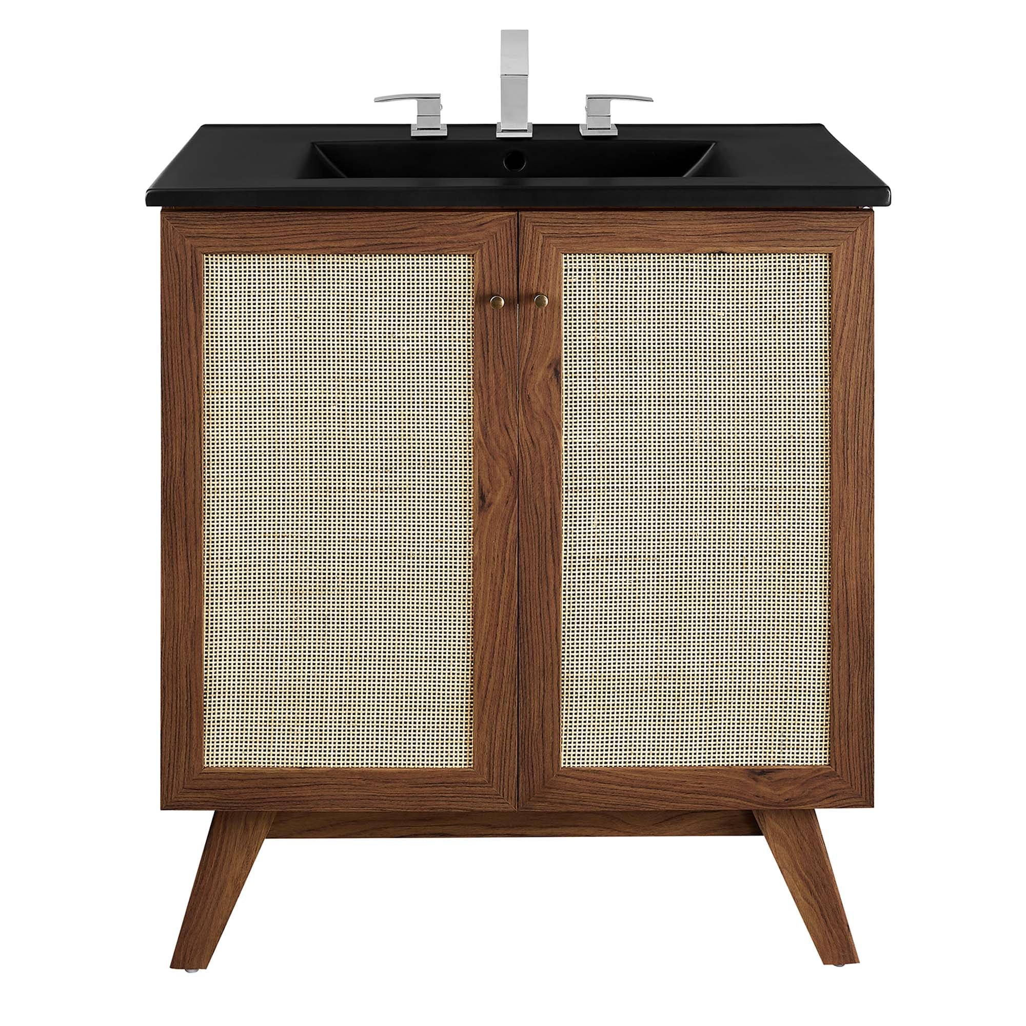Meuble-lavabo de salle de bain Soma avec lavabo noir inclus