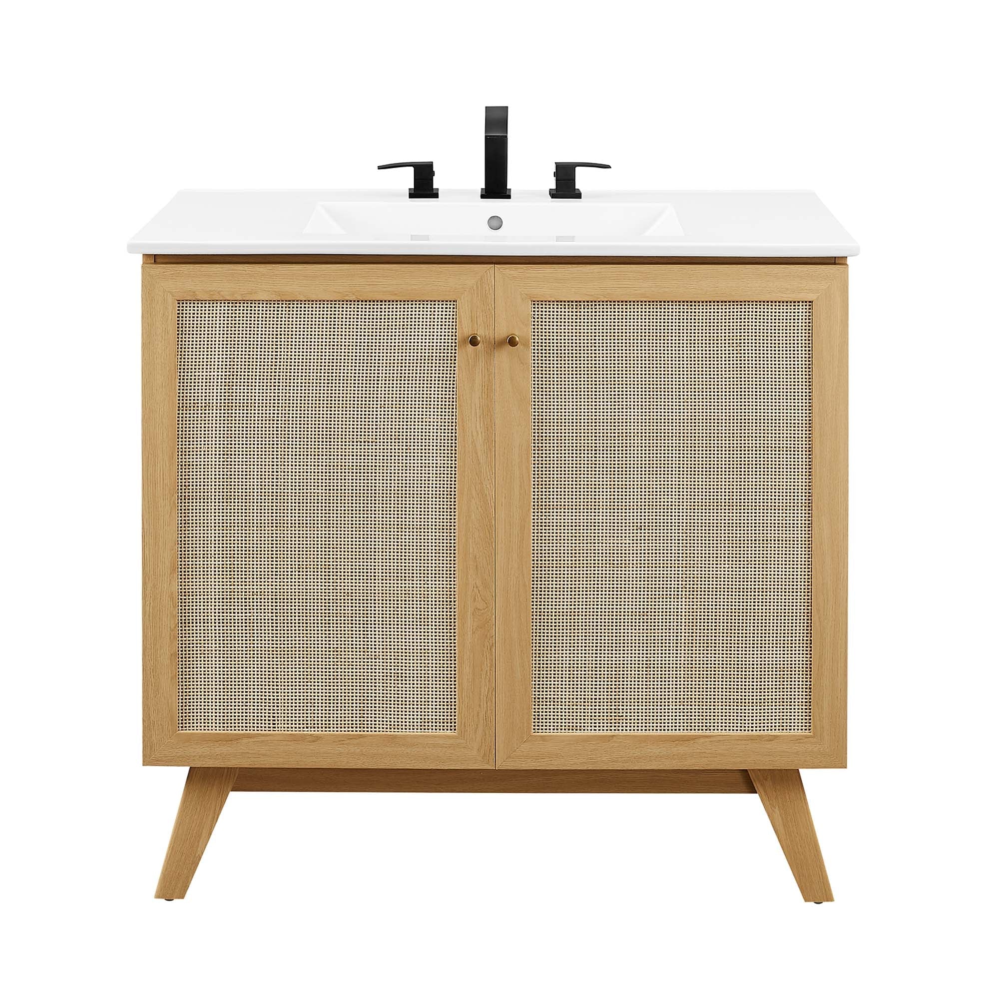 Meuble-lavabo de salle de bain Soma avec lavabo blanc inclus