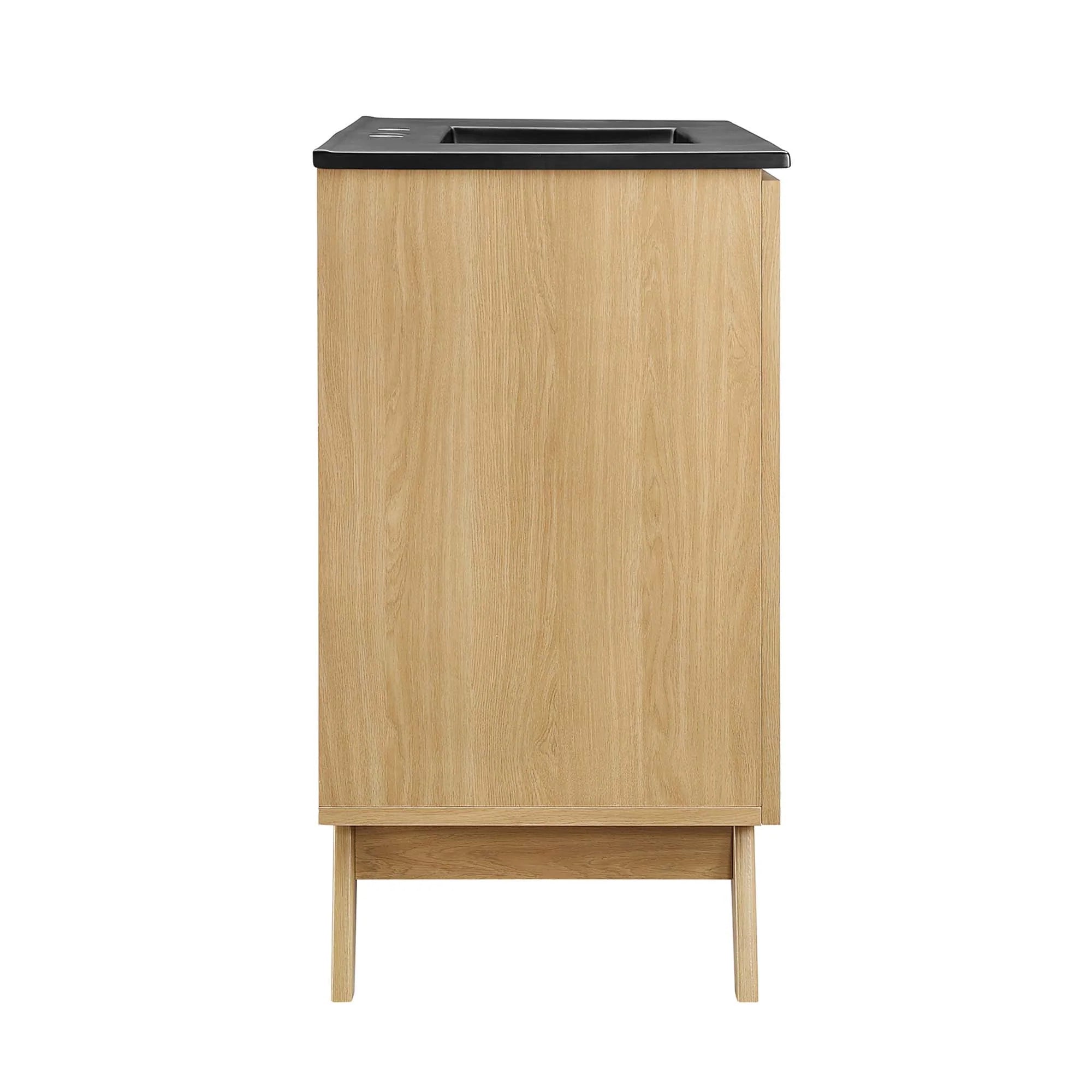 Meuble-lavabo de salle de bain Soma avec lavabo noir inclus