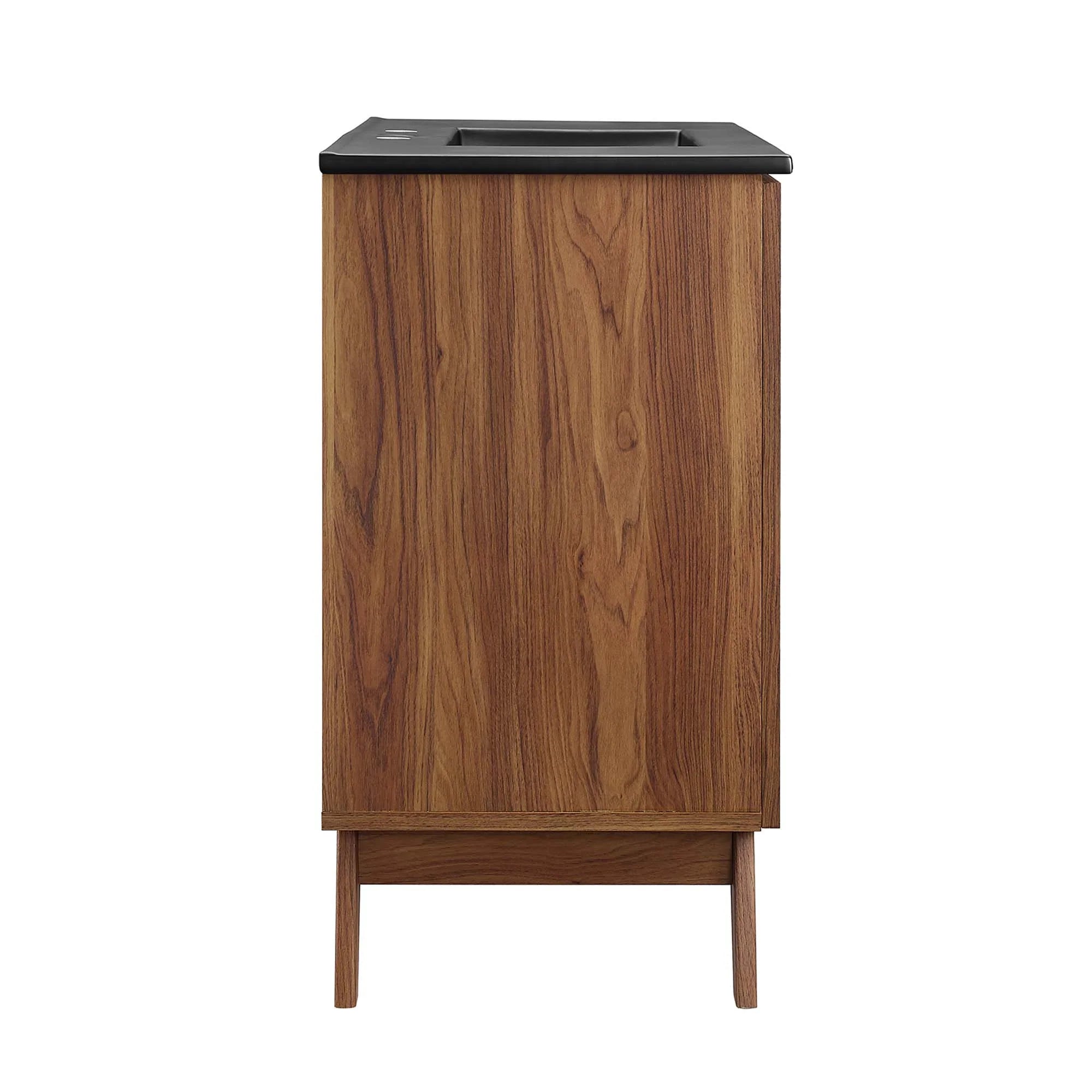 Meuble-lavabo de salle de bain Soma avec lavabo noir inclus