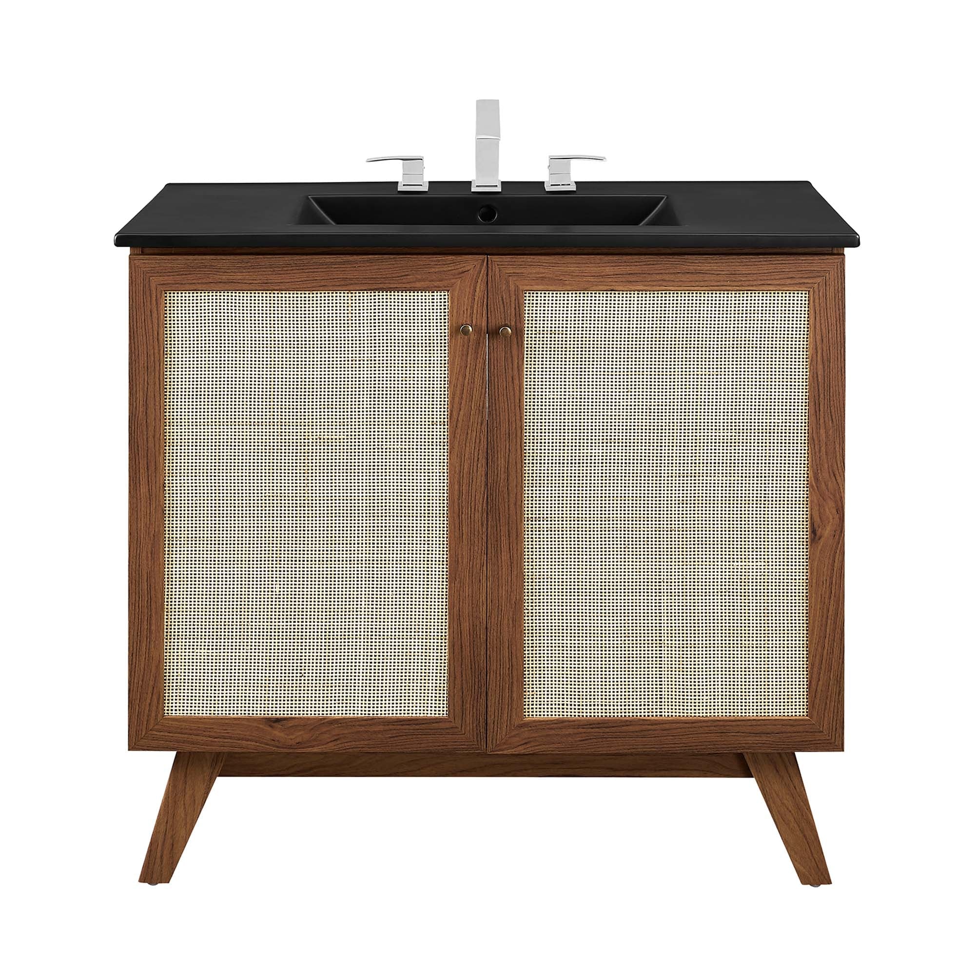 Meuble-lavabo de salle de bain Soma avec lavabo noir inclus