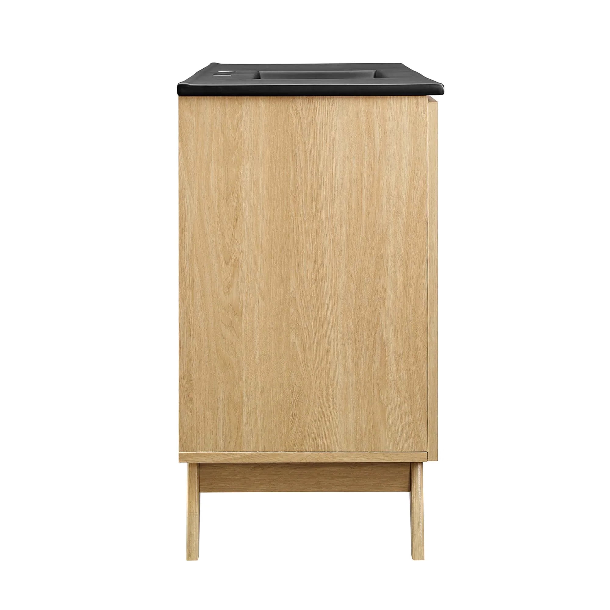Meuble-lavabo de salle de bain Soma avec lavabo noir inclus