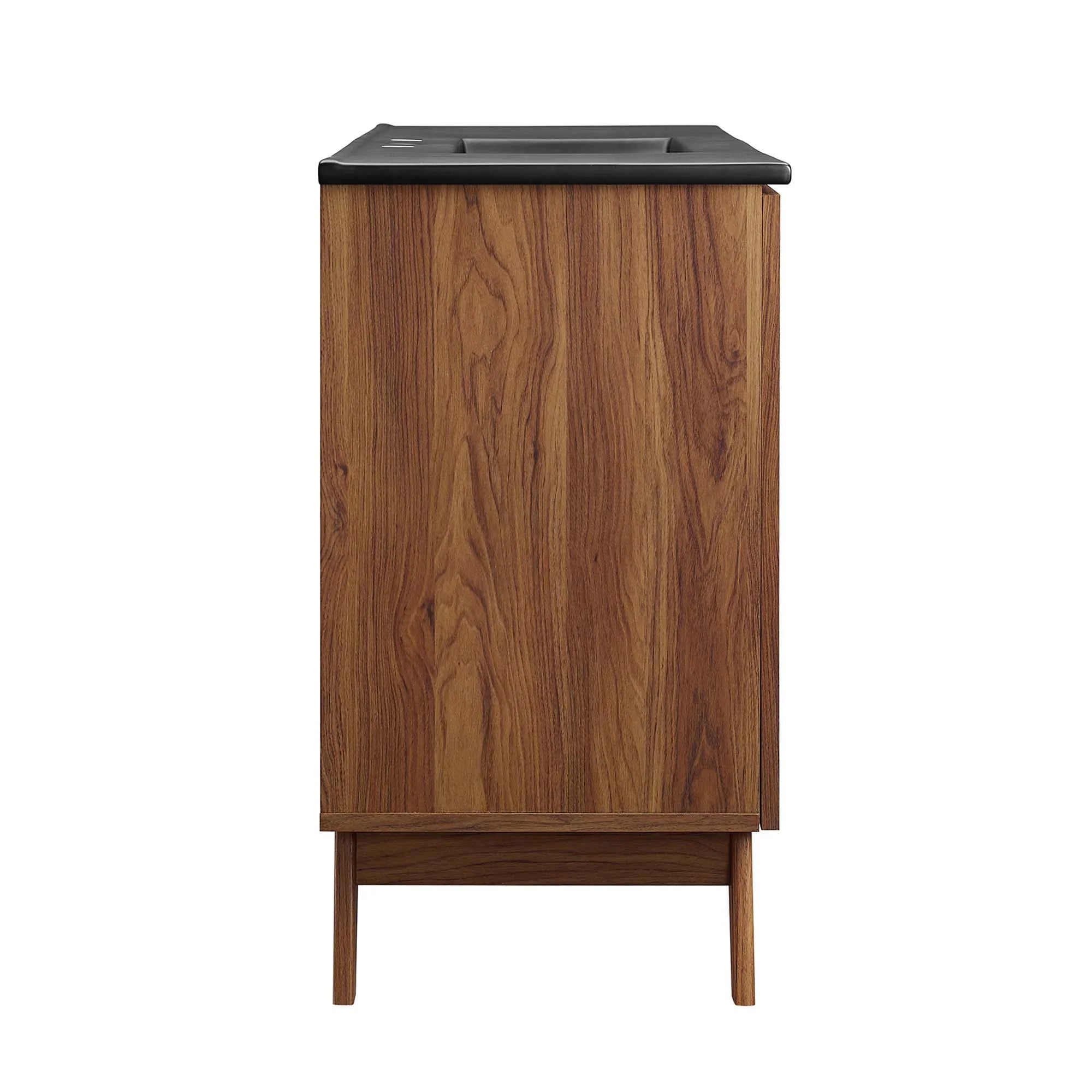 Meuble-lavabo de salle de bain Soma avec lavabo noir inclus