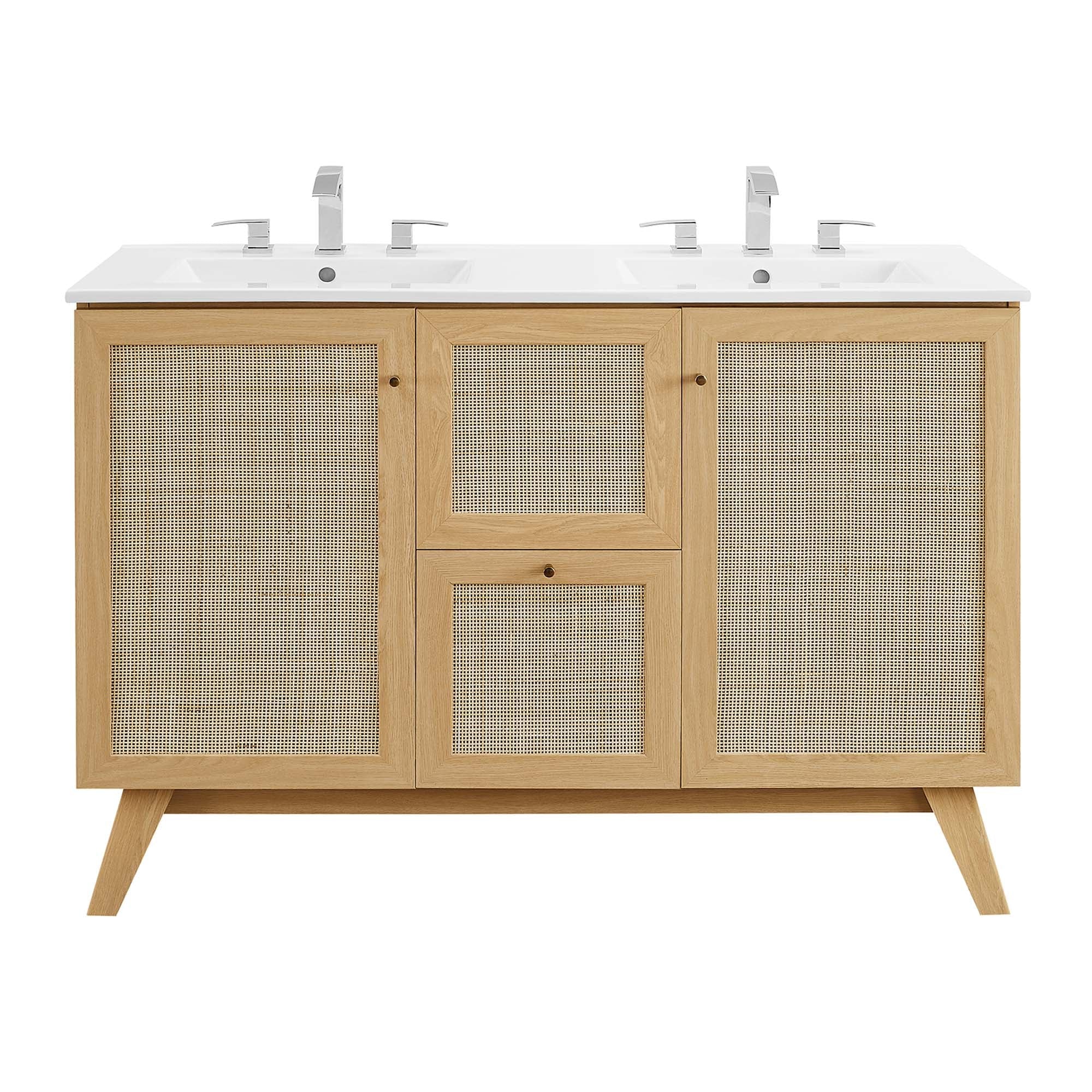 Meuble-lavabo de salle de bain Soma avec lavabo blanc inclus