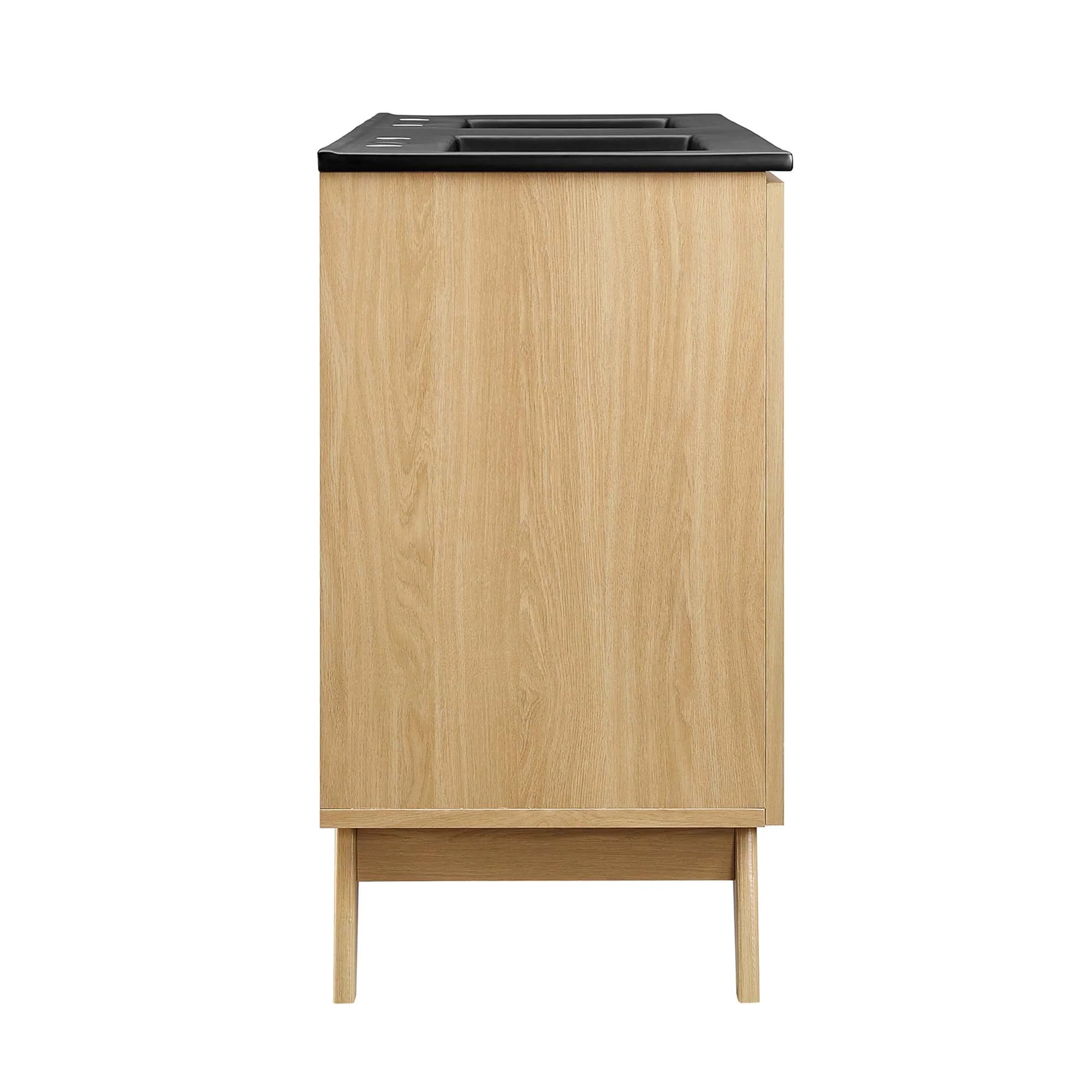 Meuble-lavabo de salle de bain Soma avec lavabo noir inclus