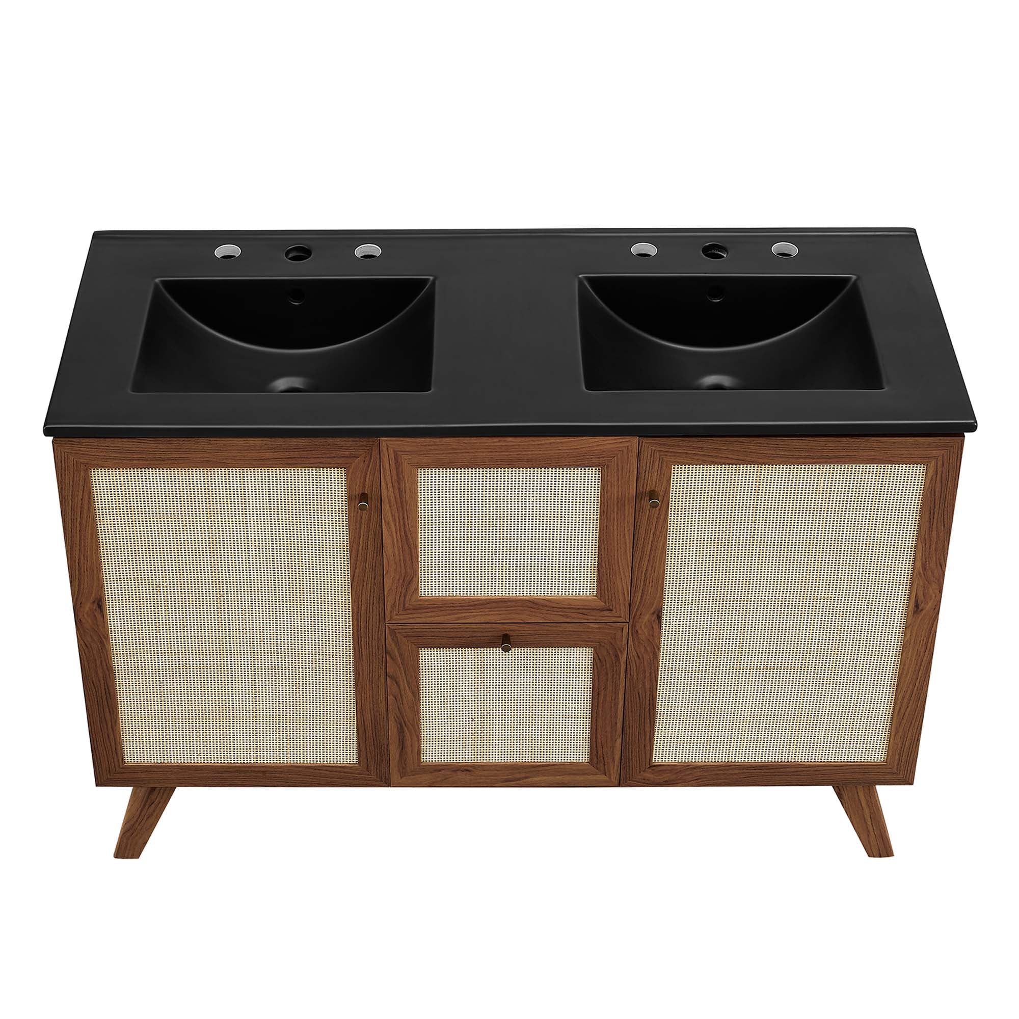 Meuble-lavabo de salle de bain Soma avec lavabo noir inclus