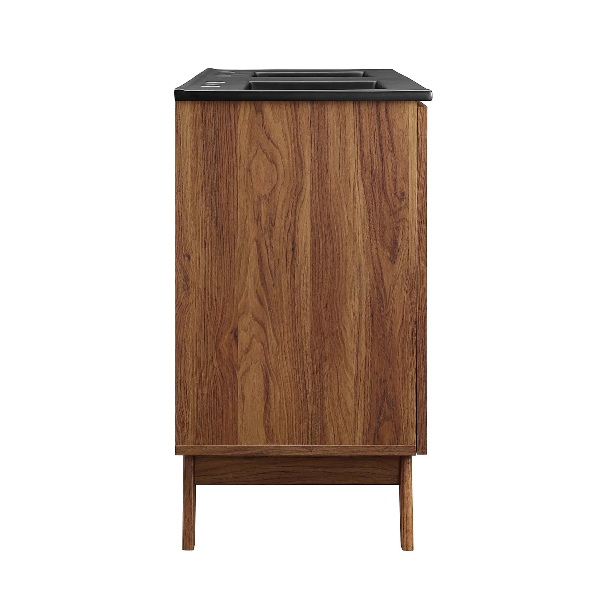Meuble-lavabo de salle de bain Soma avec lavabo noir inclus