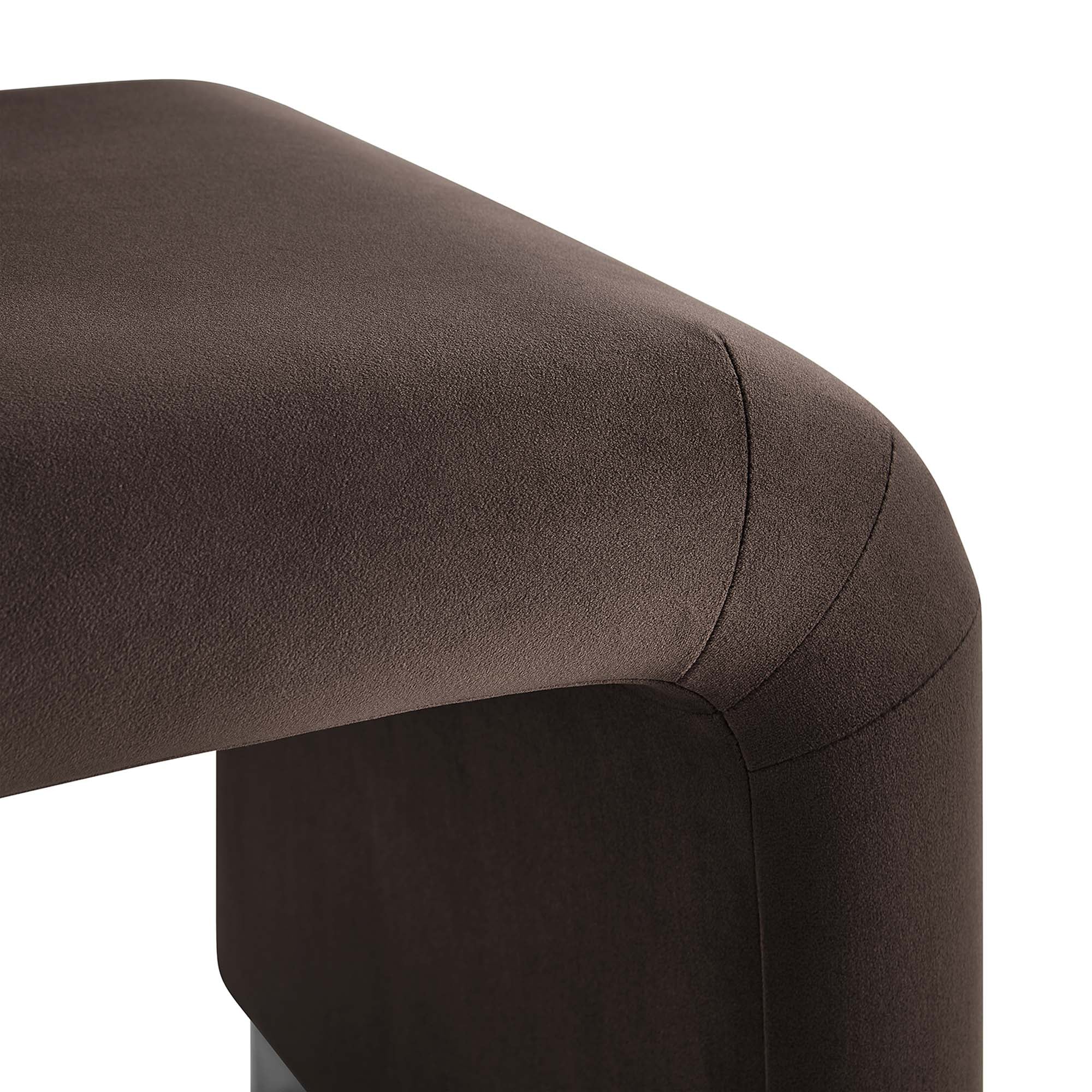 Chaise sans accoudoirs rembourrée en duvet Commix