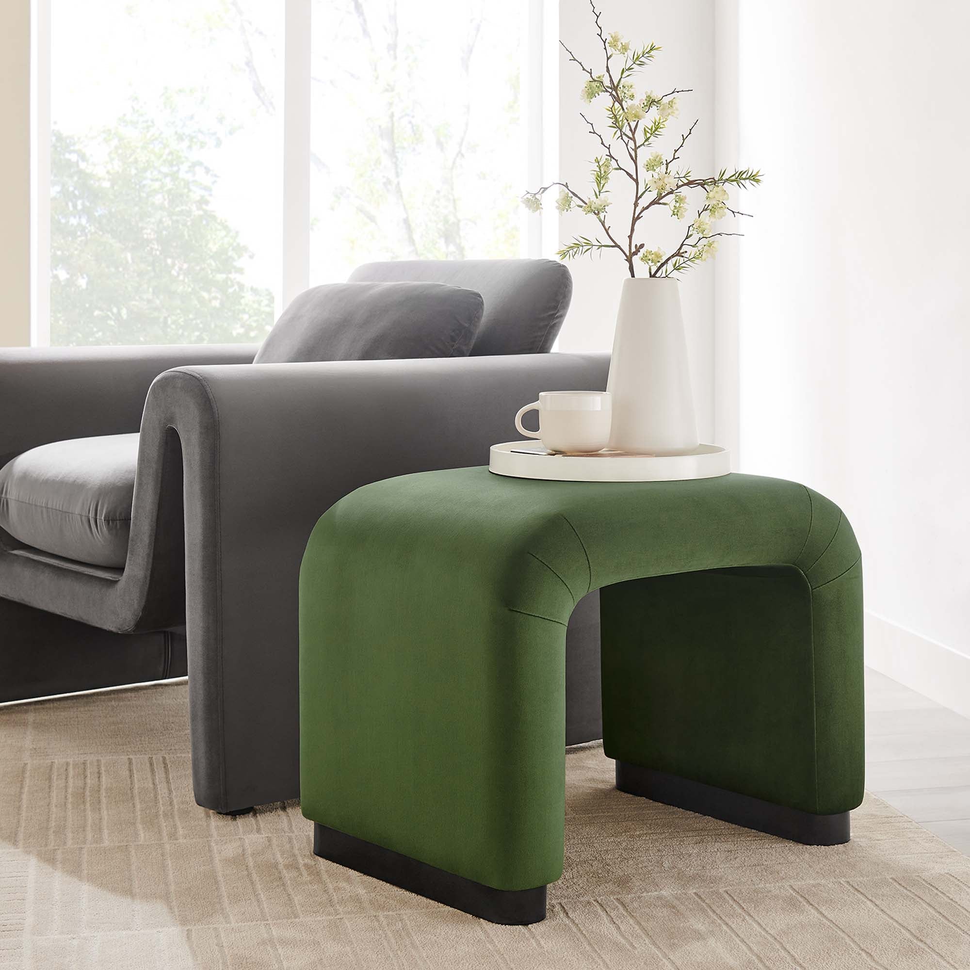 Chaise sans accoudoirs rembourrée en duvet Commix
