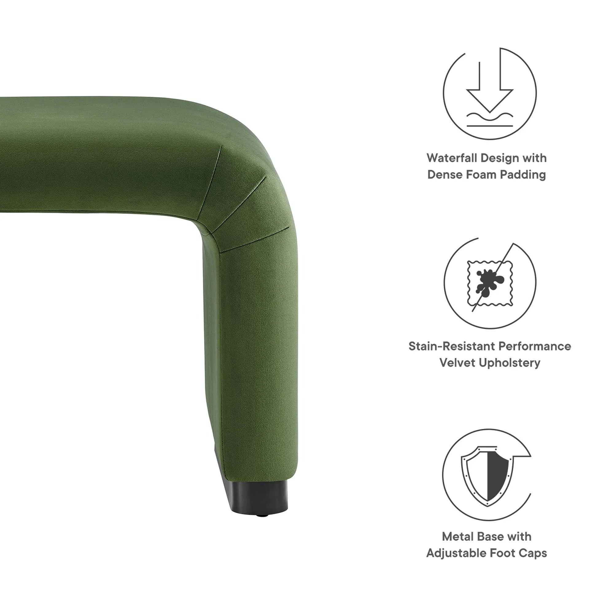 Chaise sans accoudoirs rembourrée en duvet Commix
