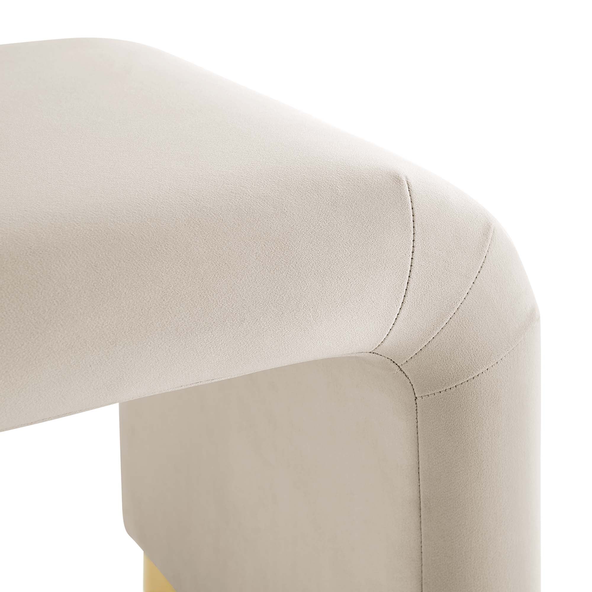 Chaise sans accoudoirs rembourrée en duvet Commix