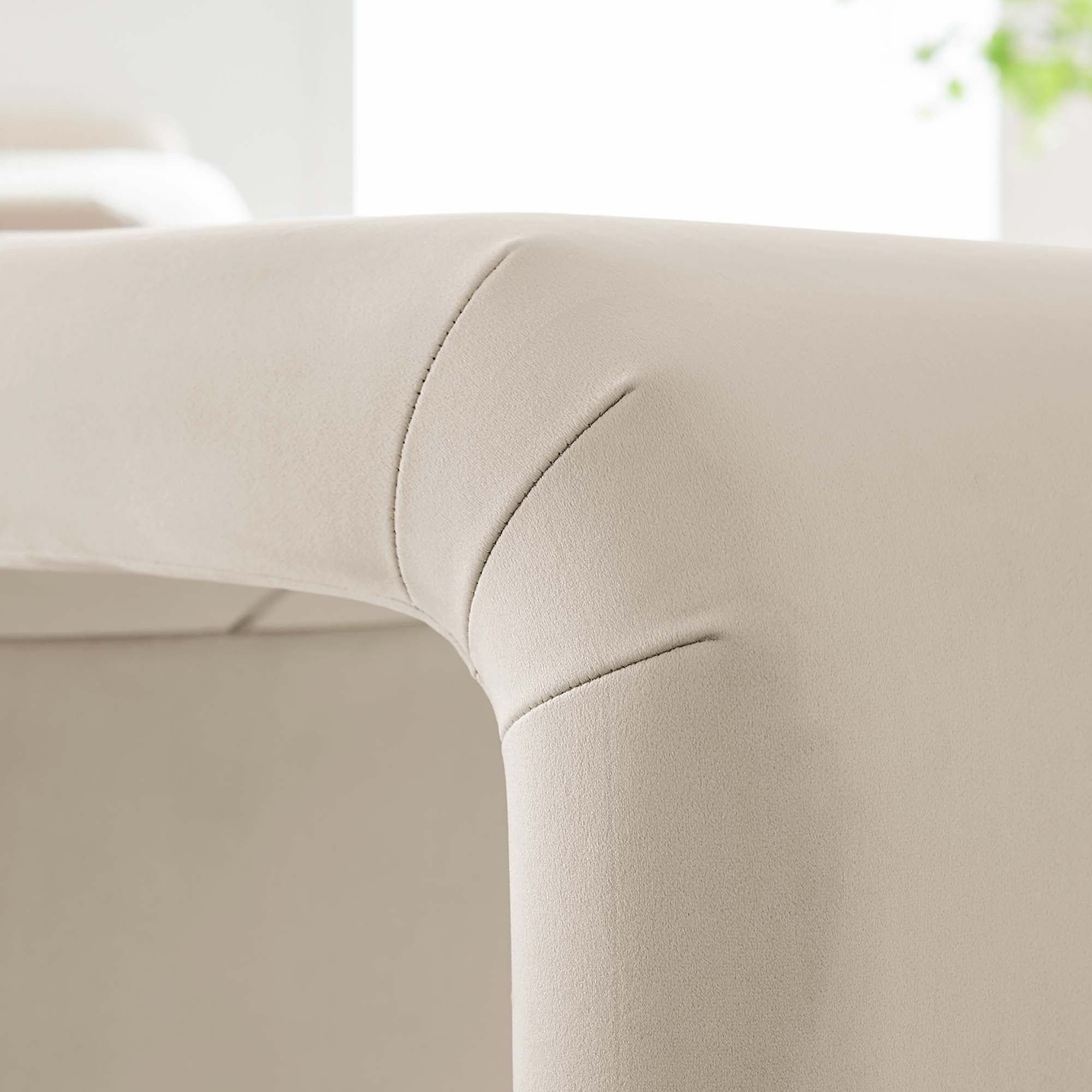 Chaise sans accoudoirs rembourrée en duvet Commix