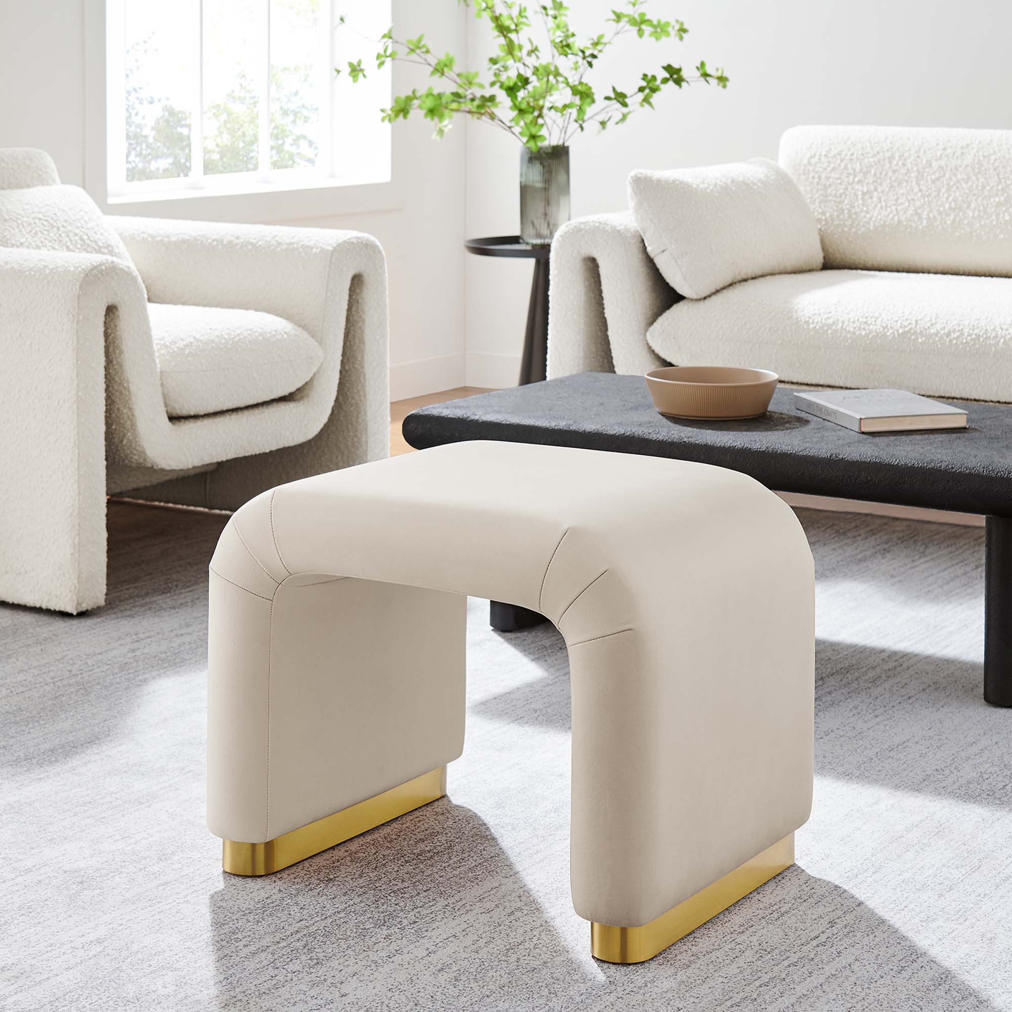 Chaise sans accoudoirs rembourrée en duvet Commix