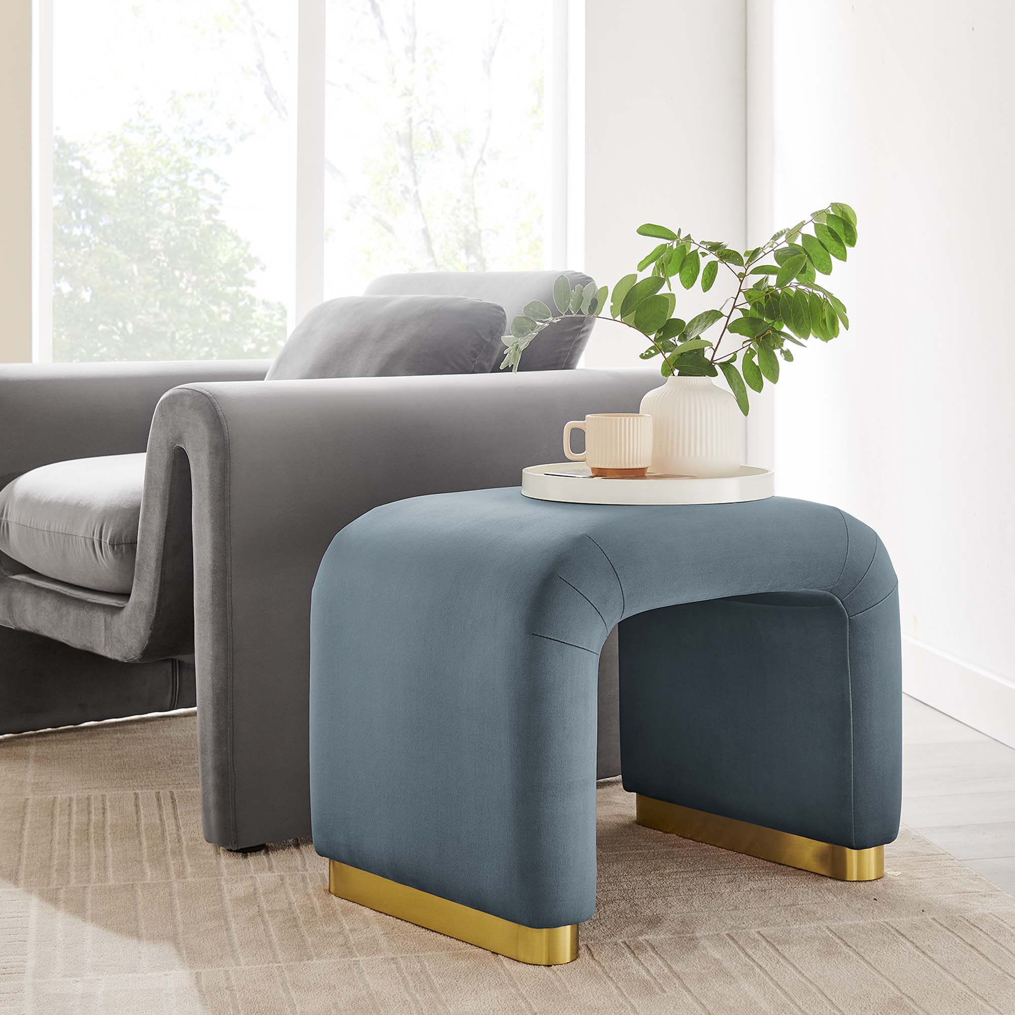 Chaise sans accoudoirs rembourrée en duvet Commix