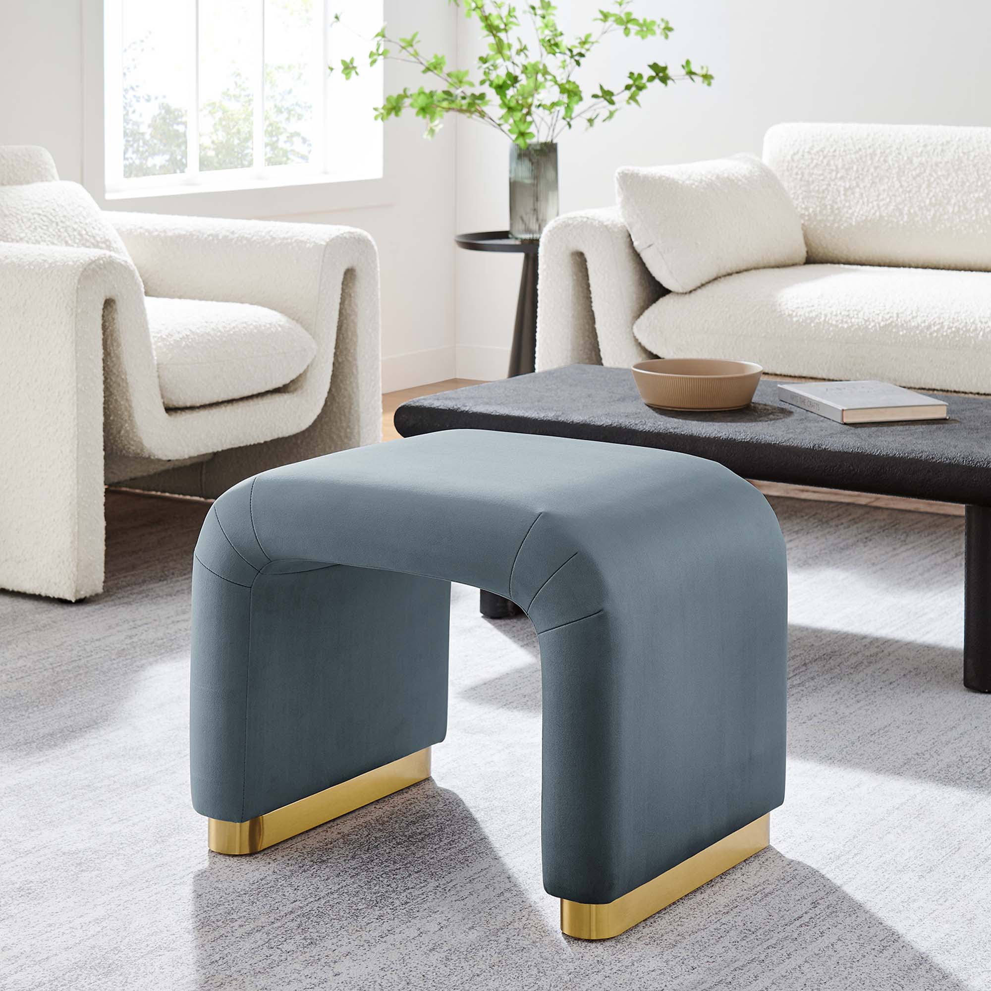 Chaise sans accoudoirs rembourrée en duvet Commix
