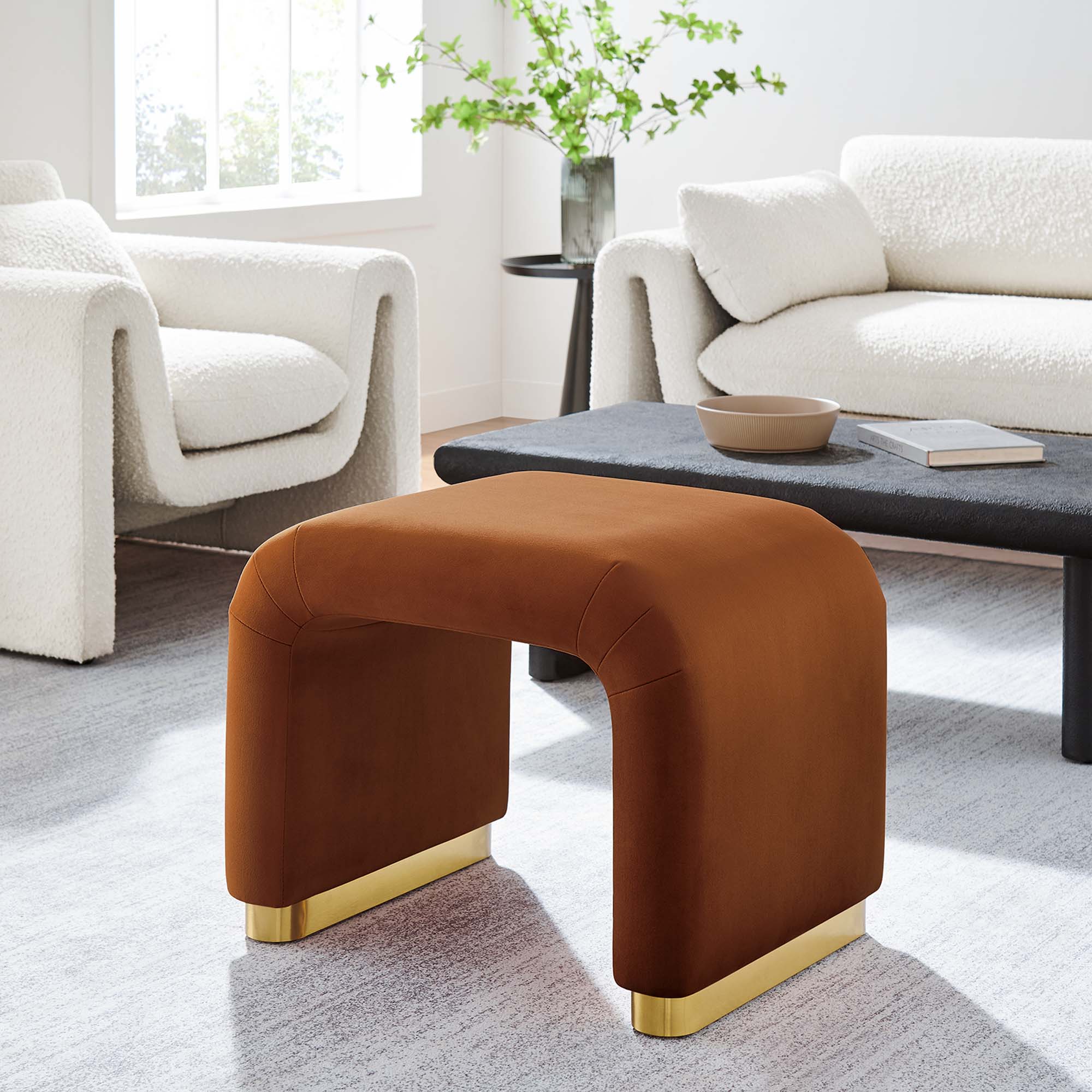 Chaise sans accoudoirs rembourrée en duvet Commix