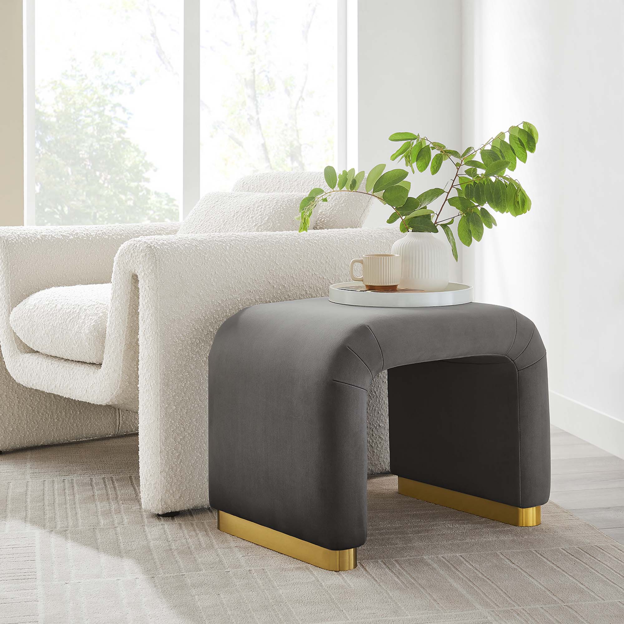 Chaise sans accoudoirs rembourrée en duvet Commix