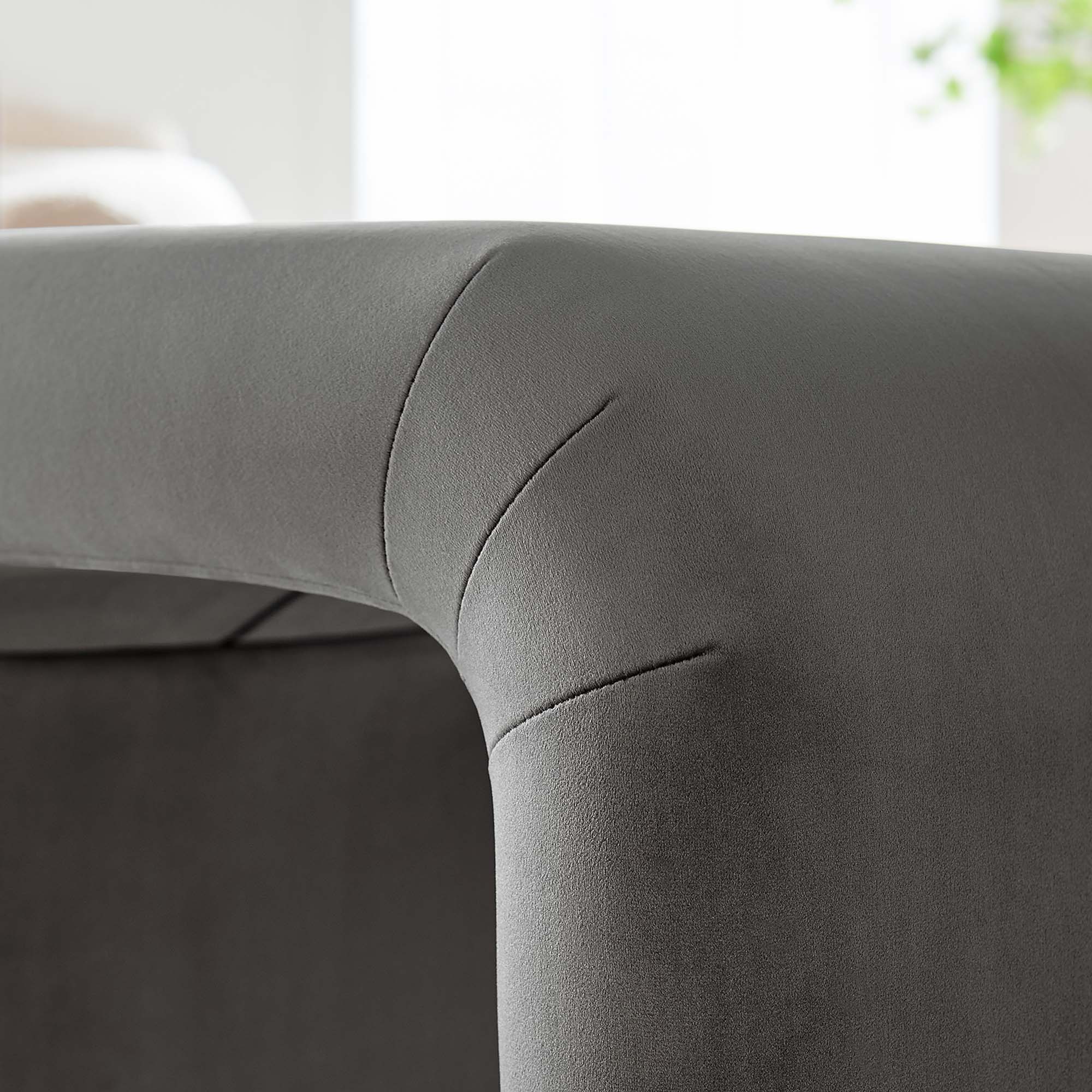 Chaise sans accoudoirs rembourrée en duvet Commix