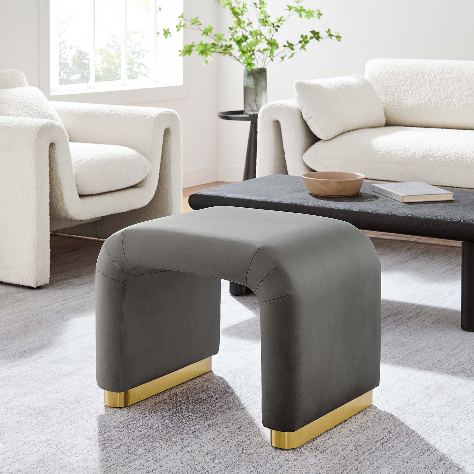 Chaise sans accoudoirs rembourrée en duvet Commix