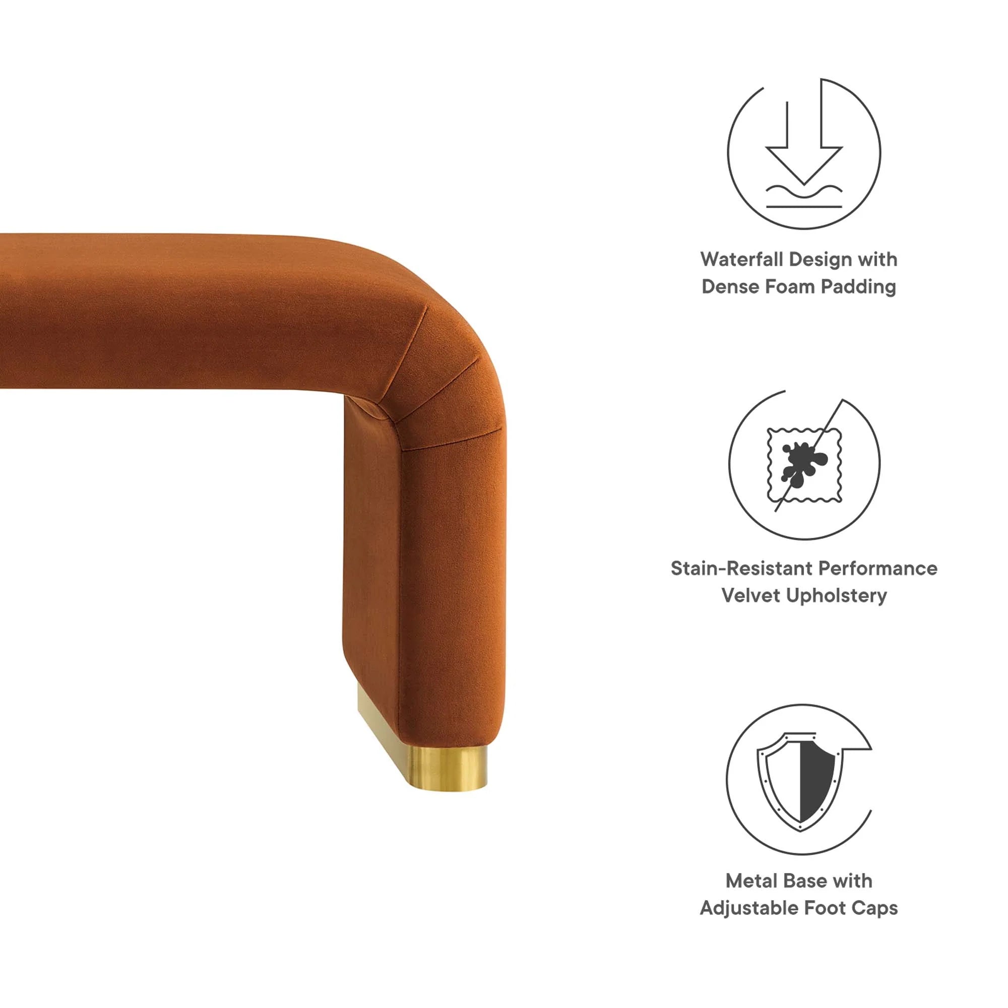 Chaise sans accoudoirs rembourrée en duvet Commix