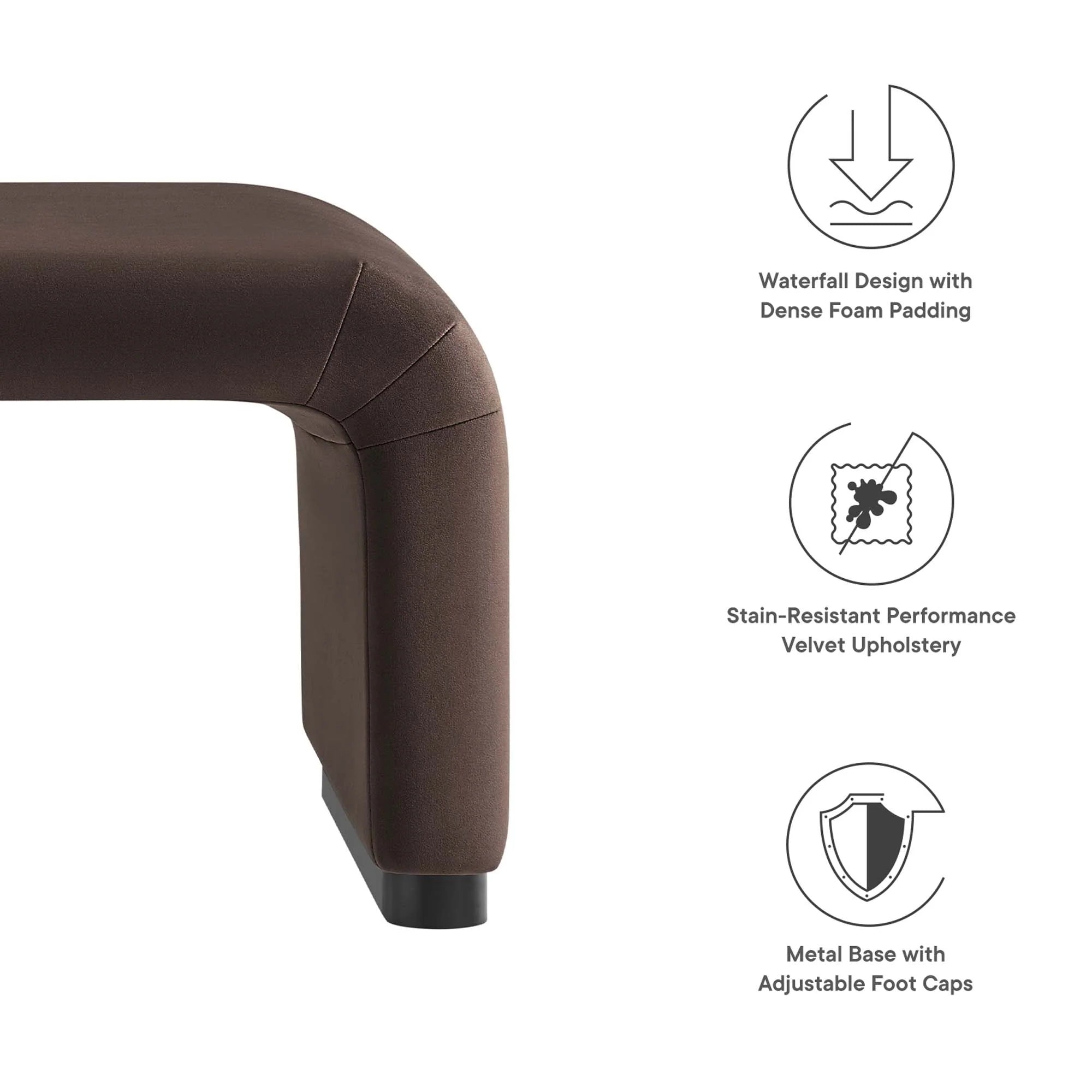 Chaise sans accoudoirs rembourrée en duvet Commix