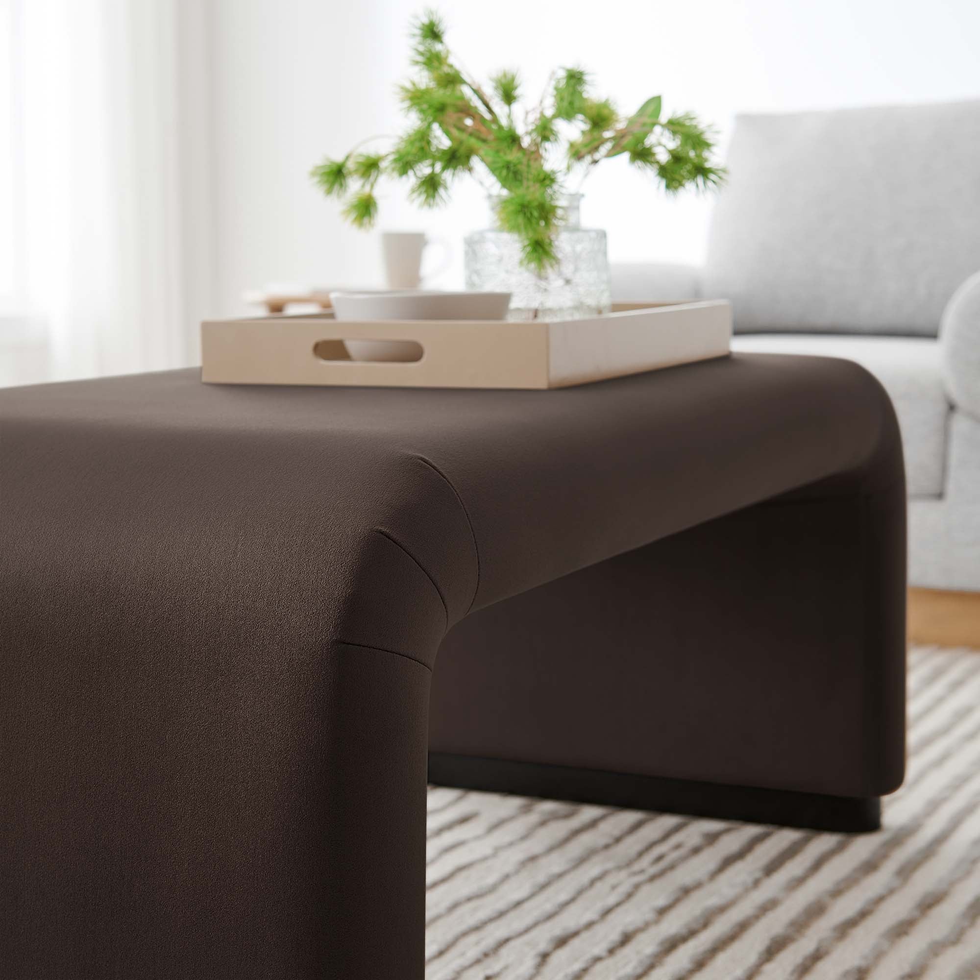 Chaise sans accoudoirs rembourrée en duvet Commix